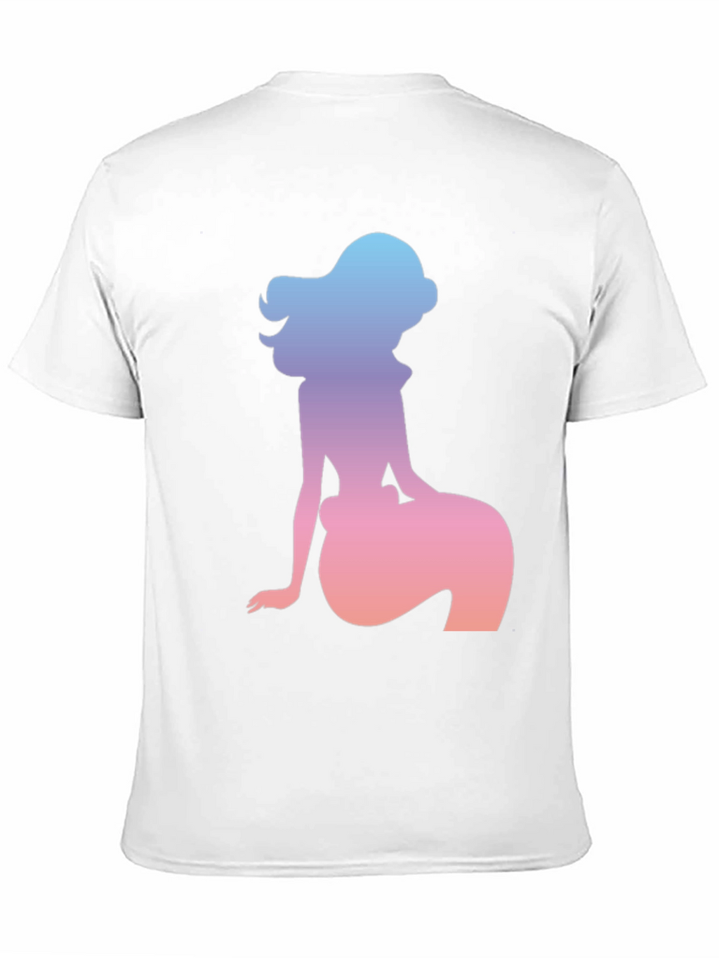 Mermaid Silhouette Graphic Tee - Black