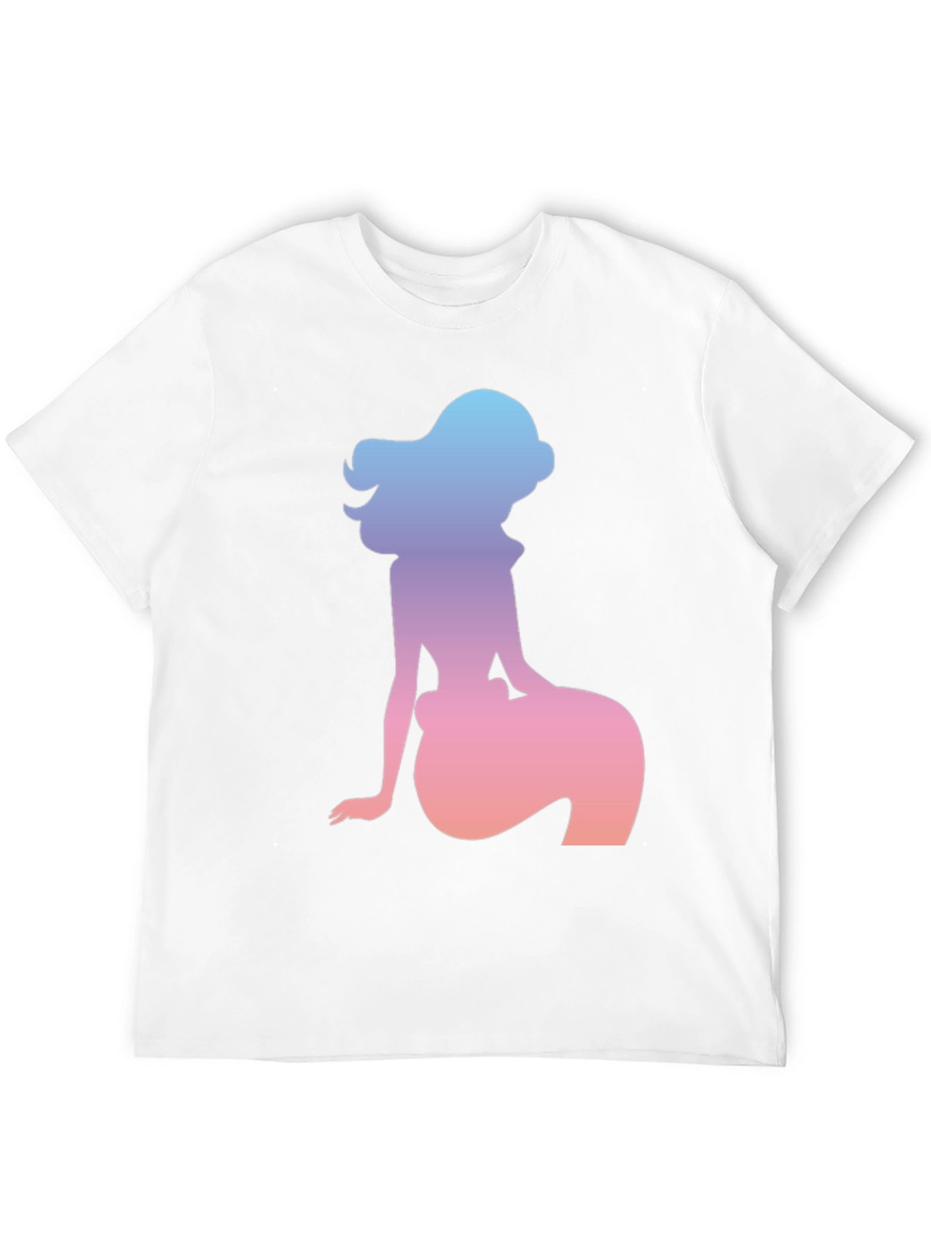 Mermaid Silhouette Graphic Tee - Black