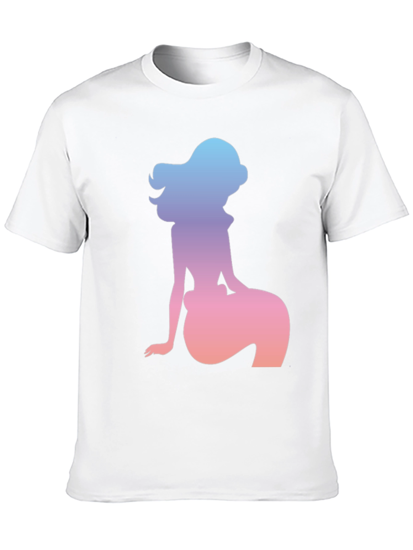 Mermaid Silhouette Graphic Tee - Black