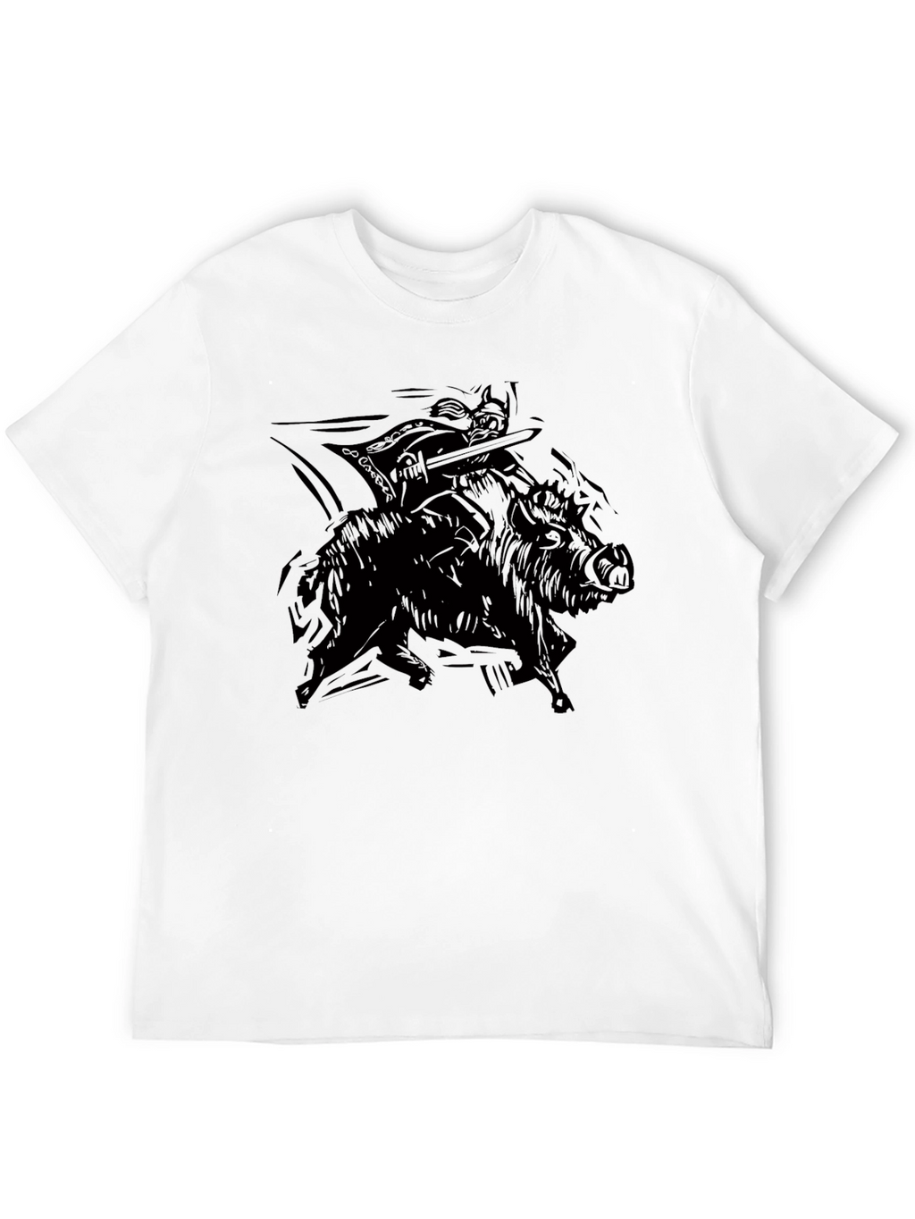 Warrior Hog Rider Black T-Shirt