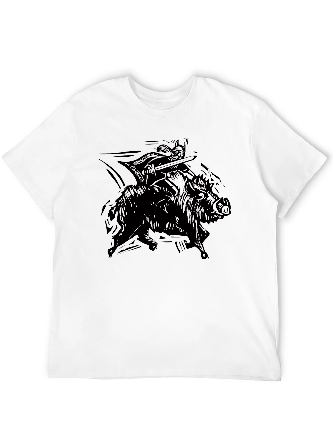 Warrior Hog Rider Black T-Shirt