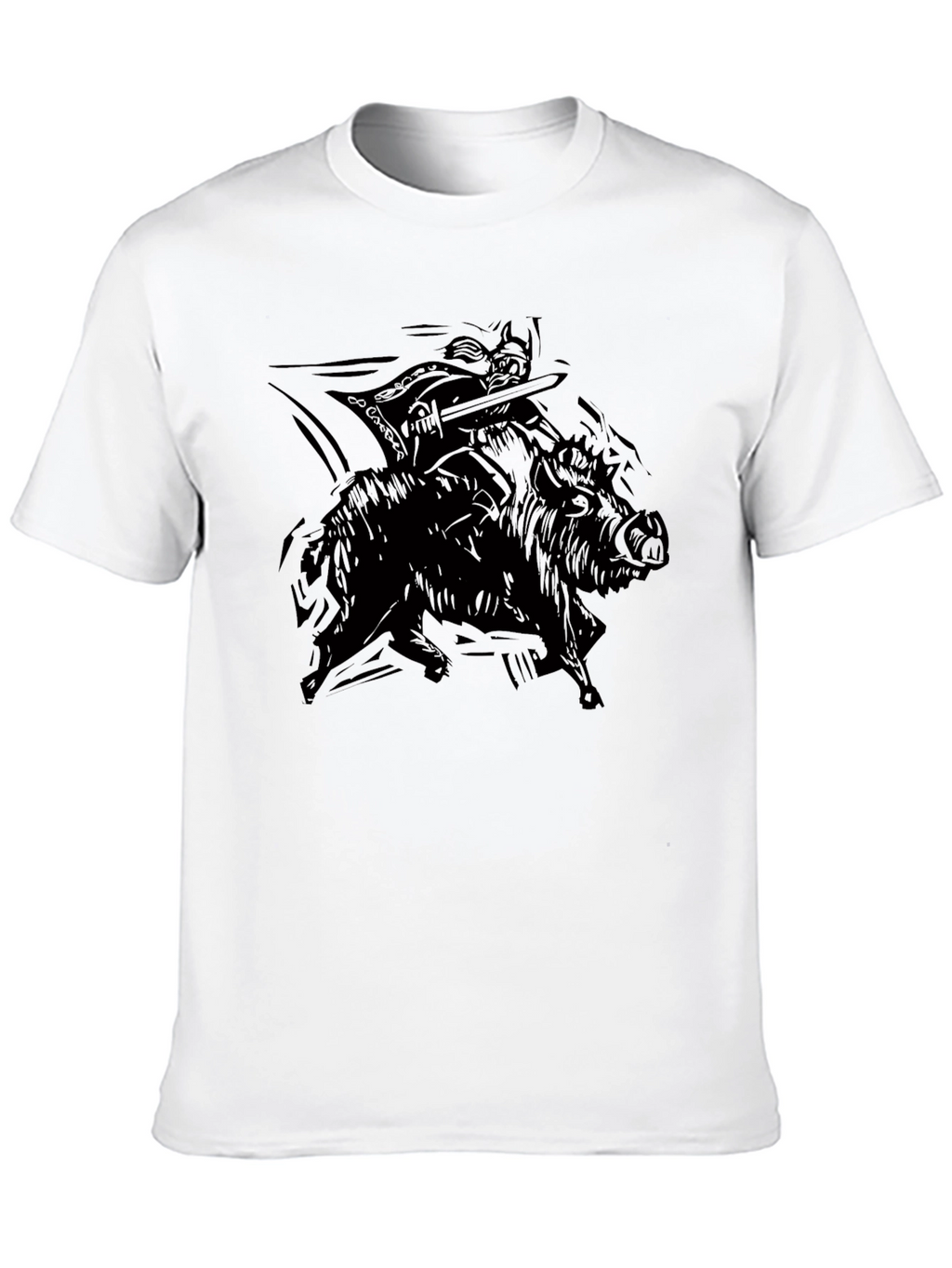Warrior Hog Rider Black T-Shirt