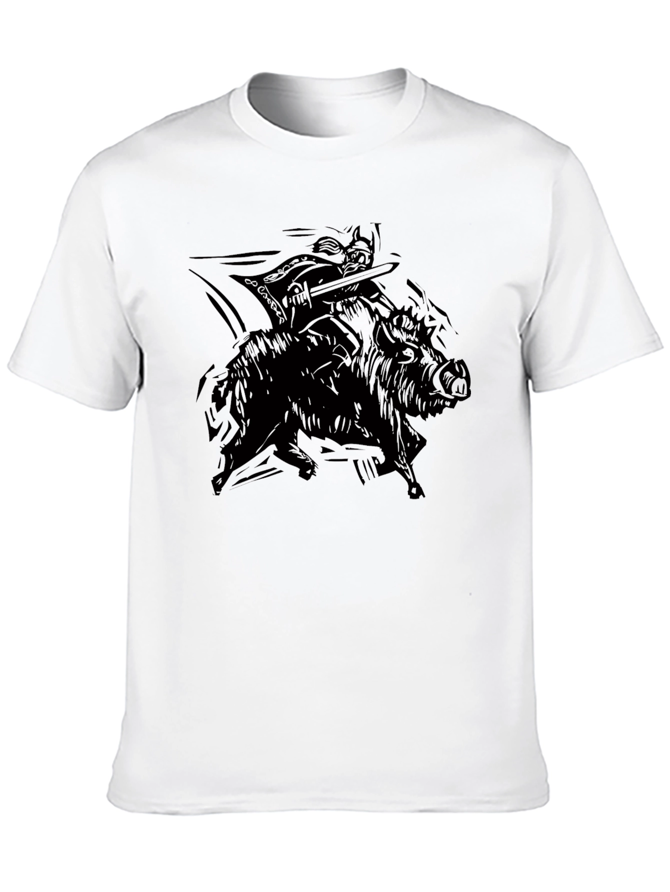 Warrior Hog Rider Black T-Shirt