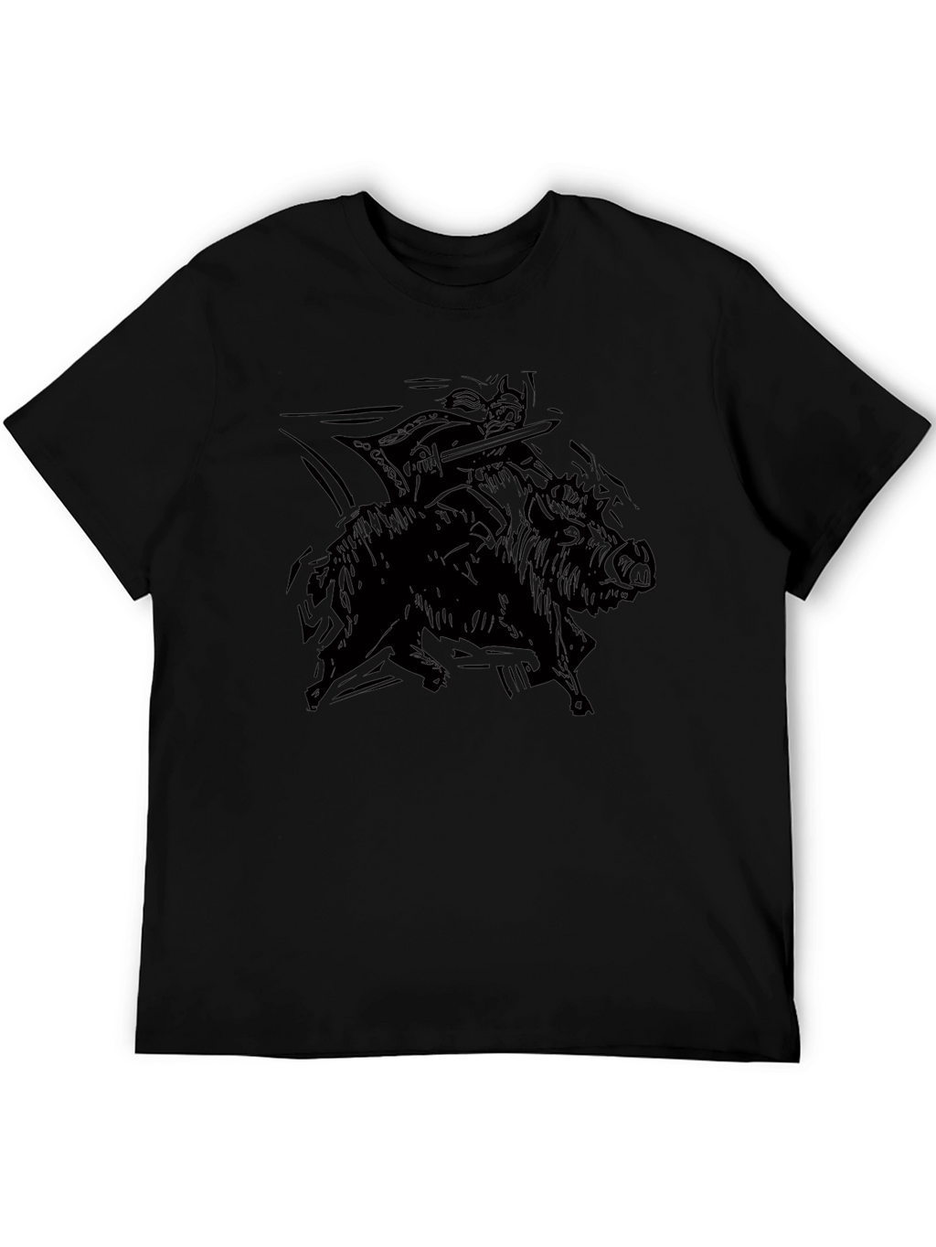 Warrior Hog Rider Black T-Shirt