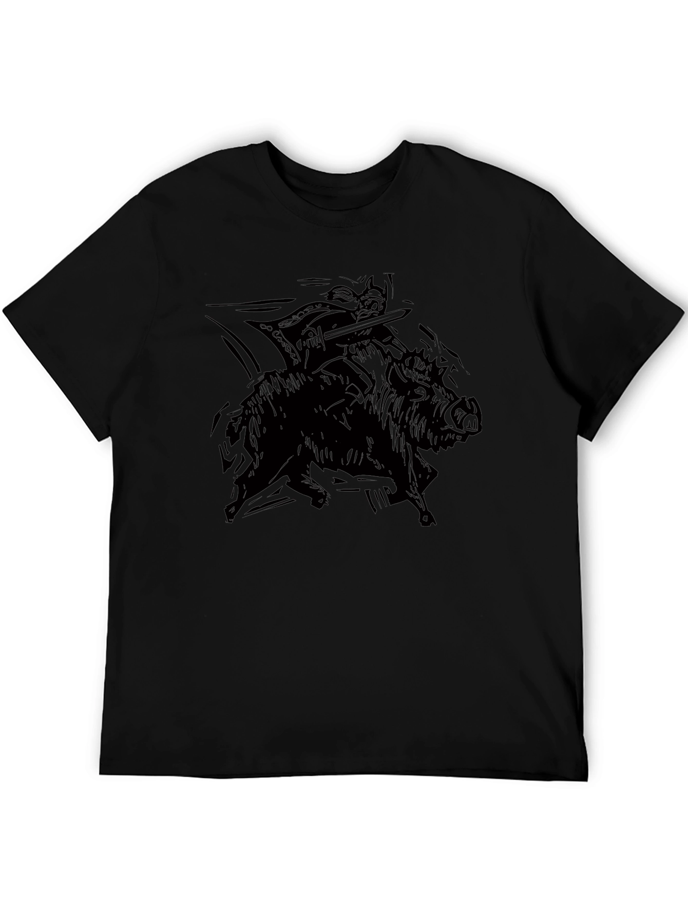 Warrior Hog Rider Black T-Shirt