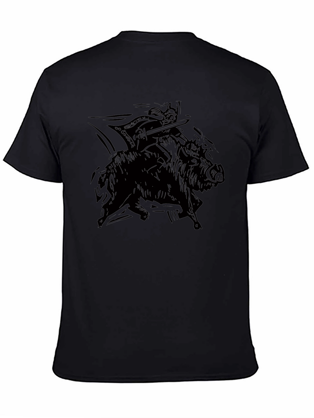 Warrior Hog Rider Black T-Shirt