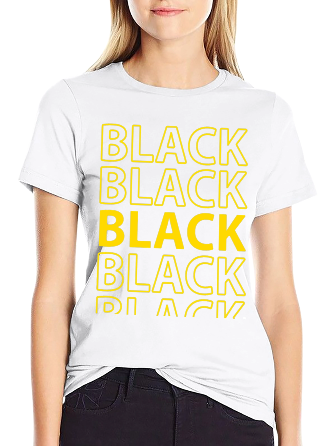 Bold Black Graphic Tee - Stylish Statement Shirt