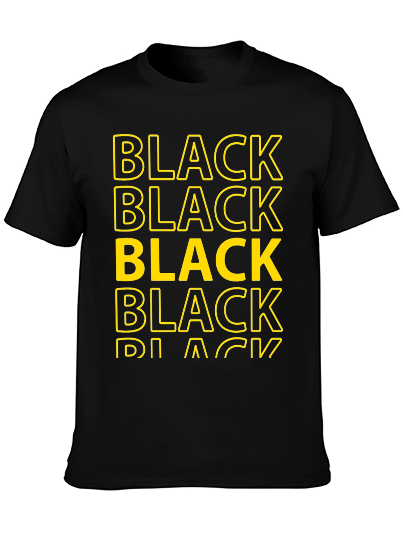 Bold Black Graphic Tee - Stylish Statement Shirt