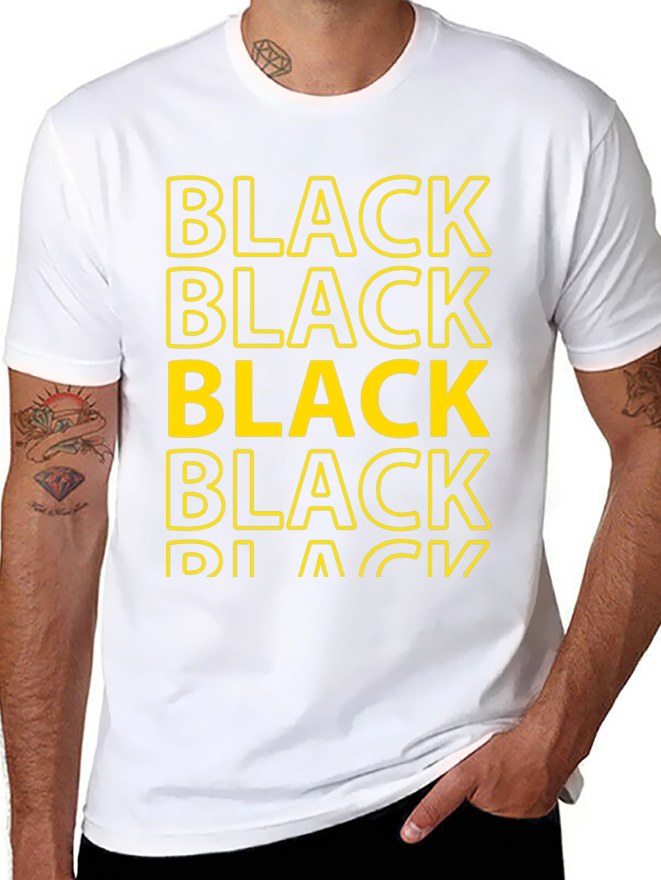 Bold Black Graphic Tee - Stylish Statement Shirt
