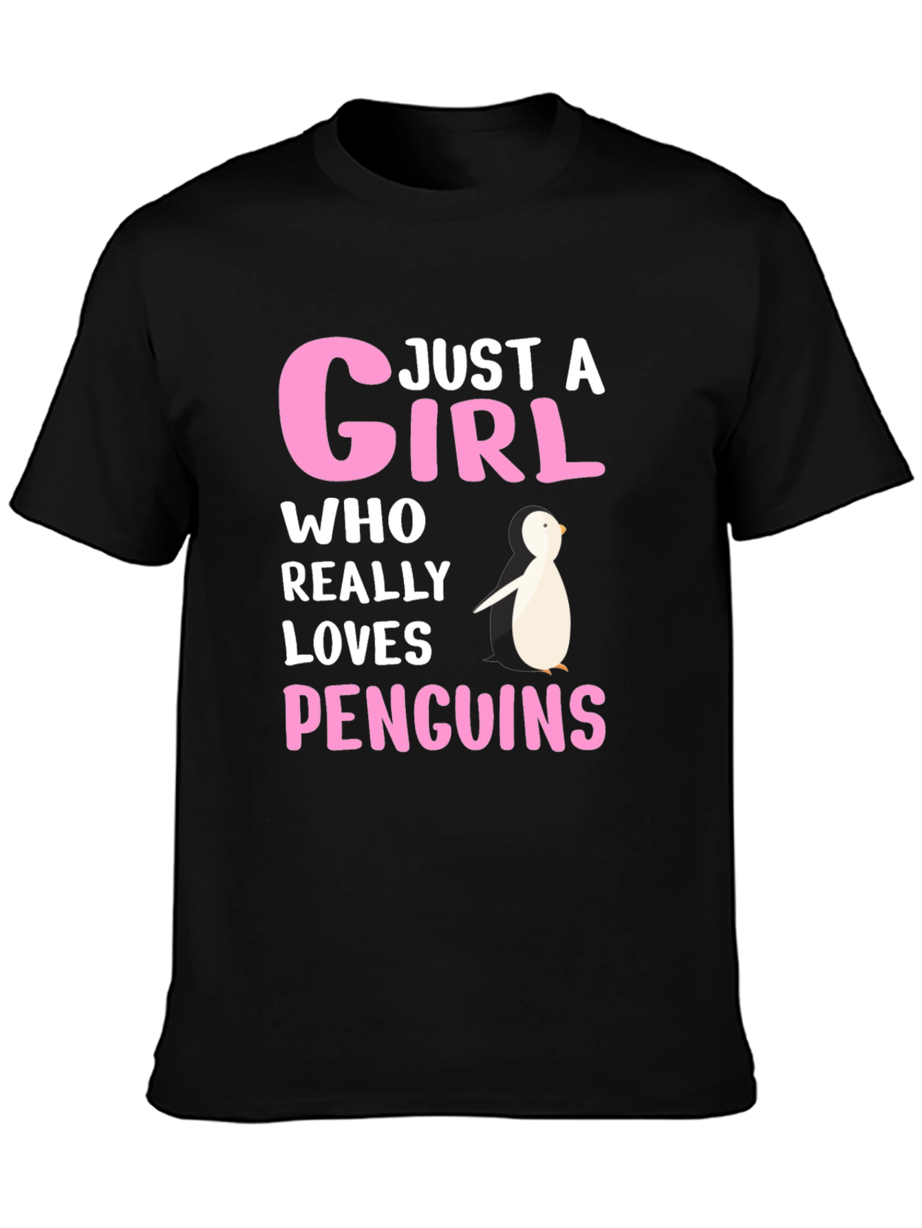 Penguin Lover Tee - Just A Girl Who Loves Penguins!