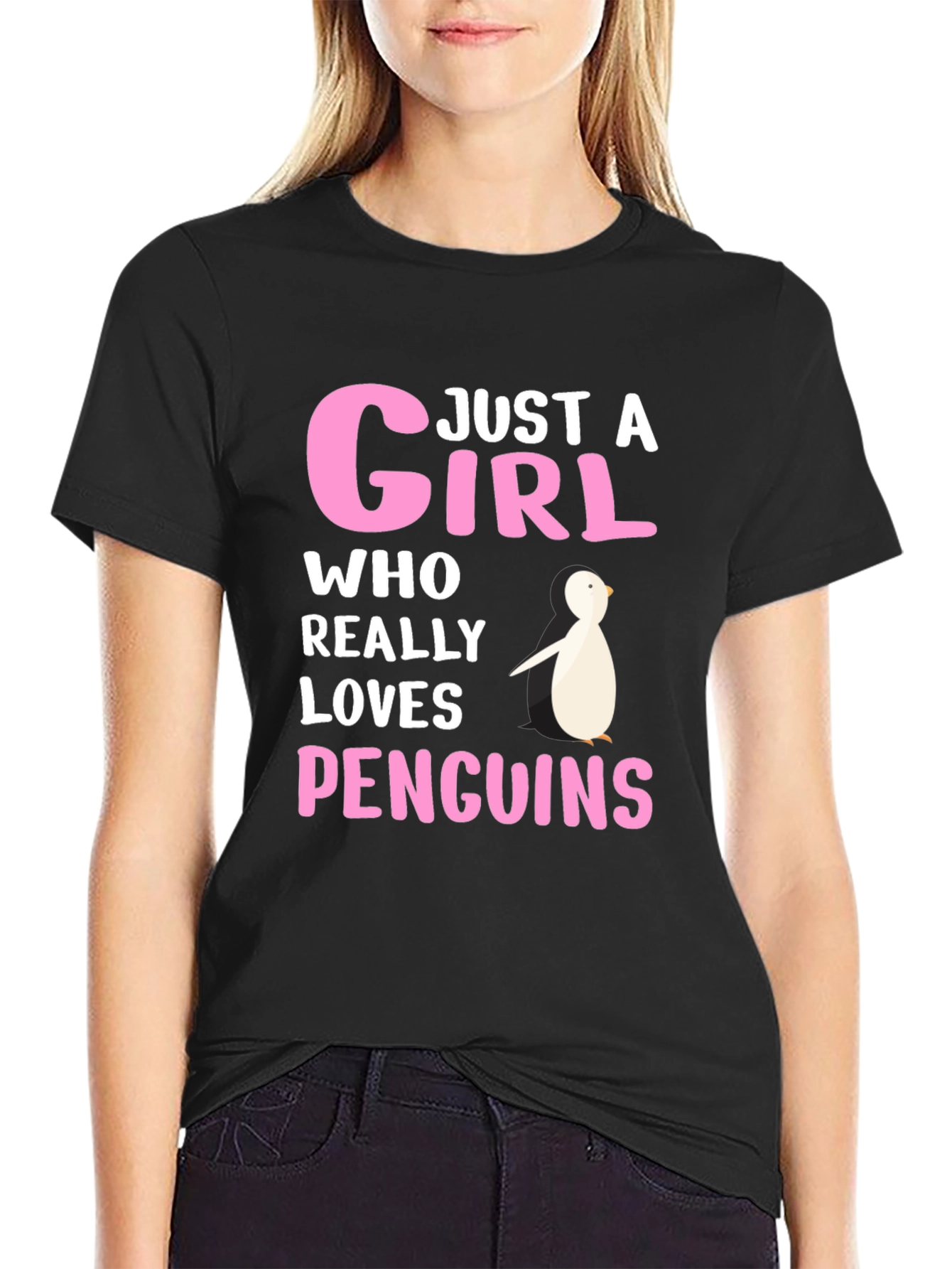 Penguin Lover Tee - Just A Girl Who Loves Penguins!