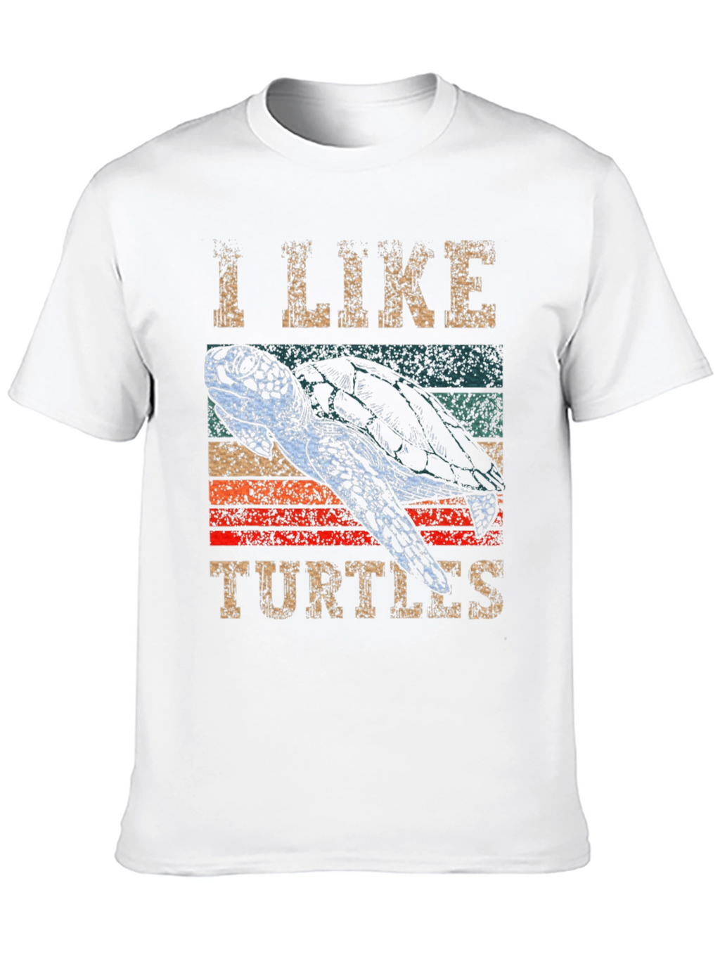 I Like Turtles Graphic Tee - Retro Style