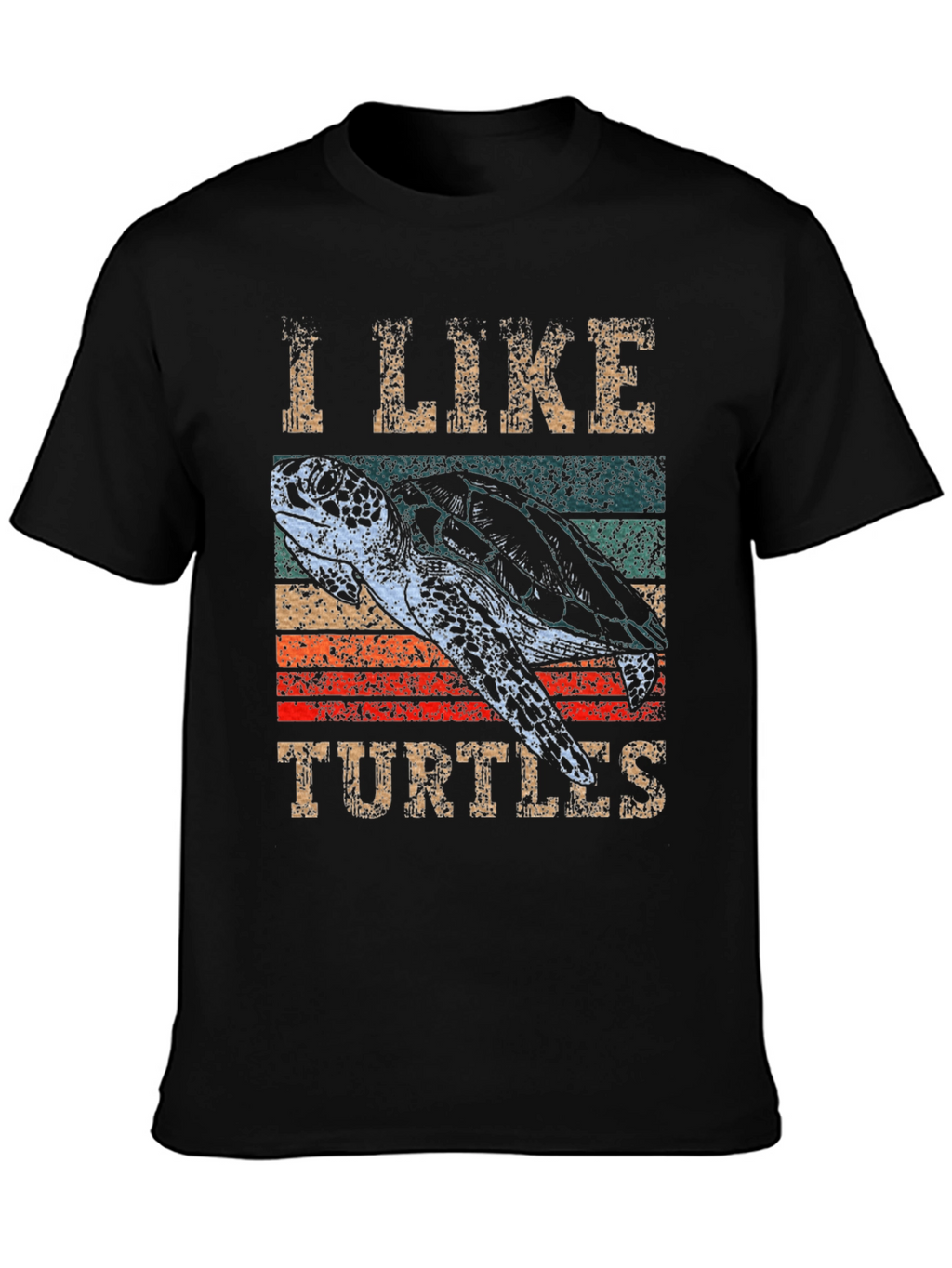 I Like Turtles Graphic Tee - Retro Style