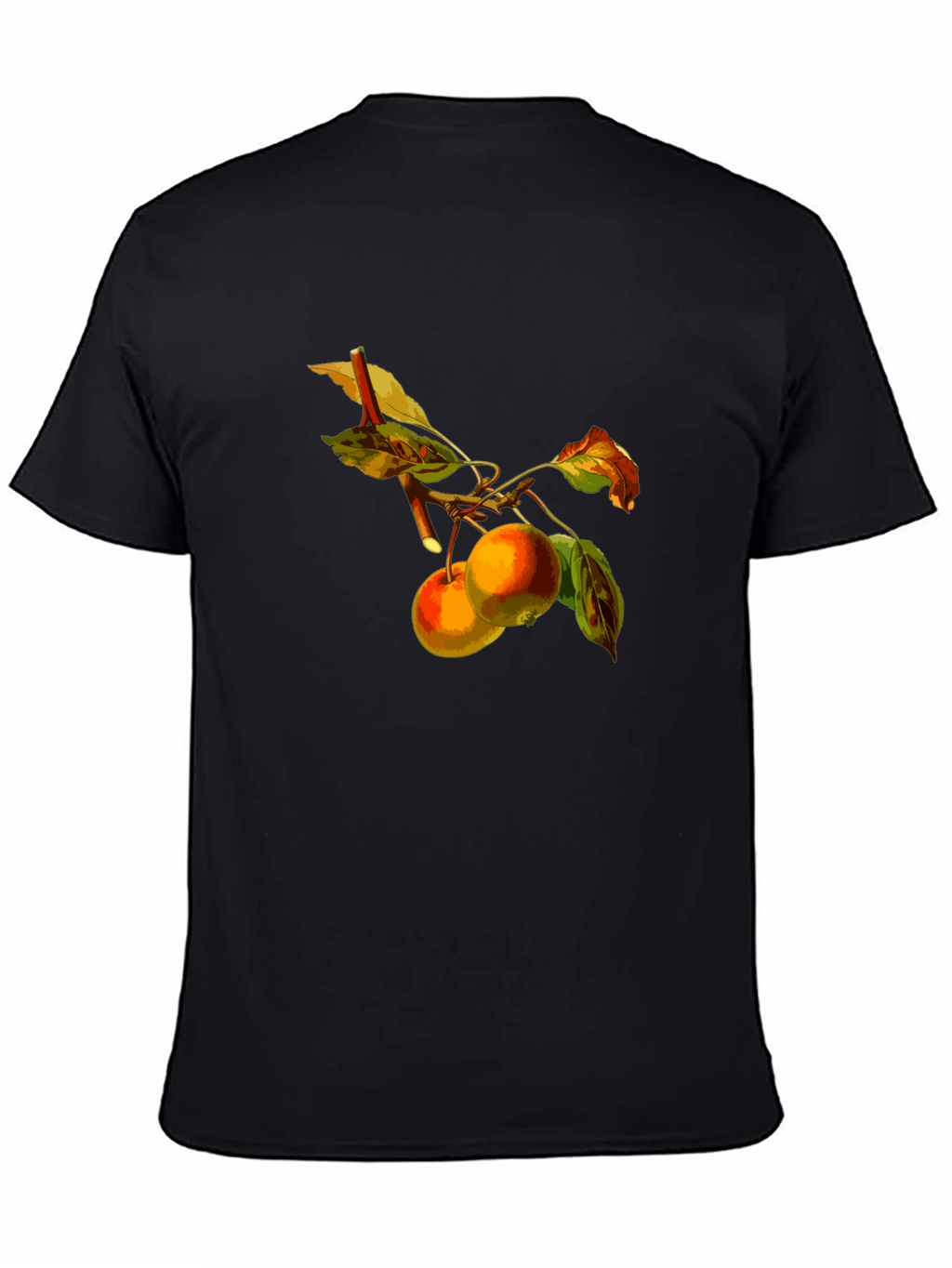 Apples on Branch Black T-Shirt