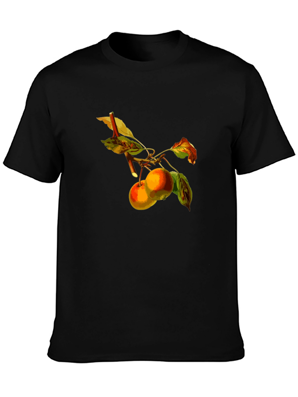 Apples on Branch Black T-Shirt
