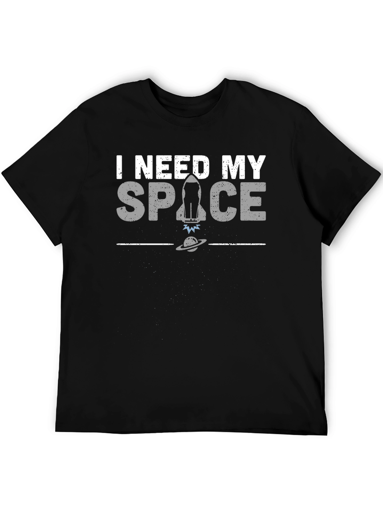 I Need My Space Graphic T-Shirt - Black