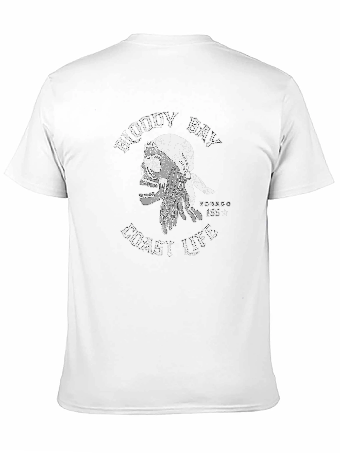 Bloody Bay Coast Life Skull Graphic T-Shirt
