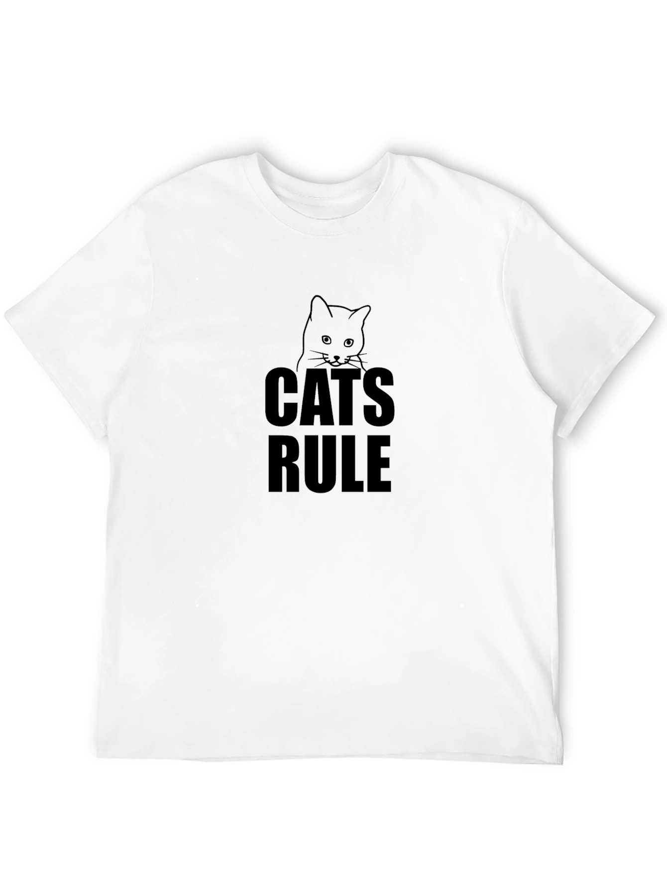Cats Rule T-Shirt - Unisex Black Tee