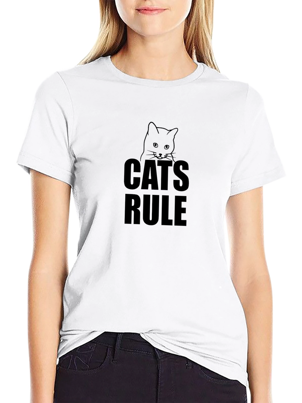 Cats Rule T-Shirt - Unisex Black Tee