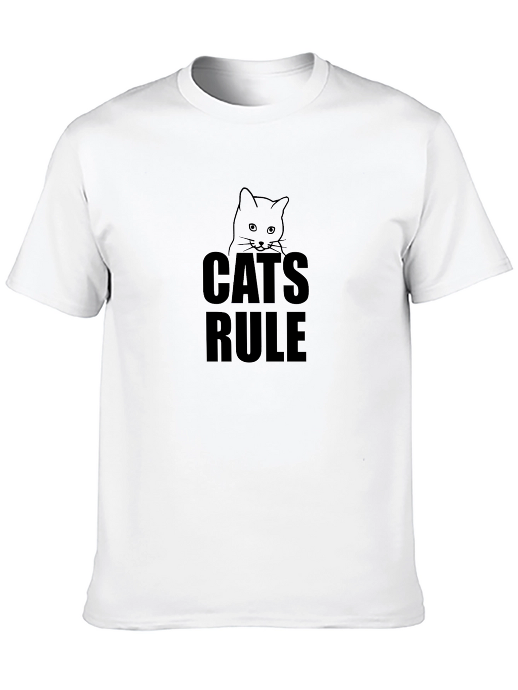 Cats Rule T-Shirt - Unisex Black Tee
