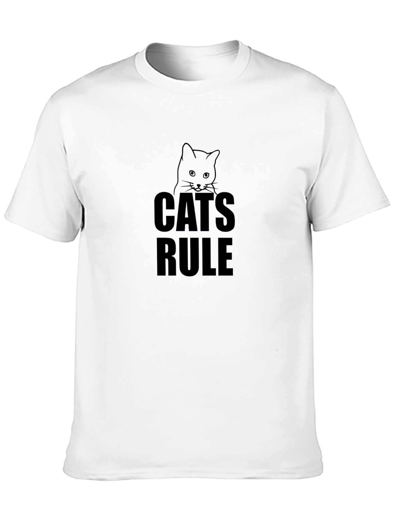 Cats Rule T-Shirt - Unisex Black Tee