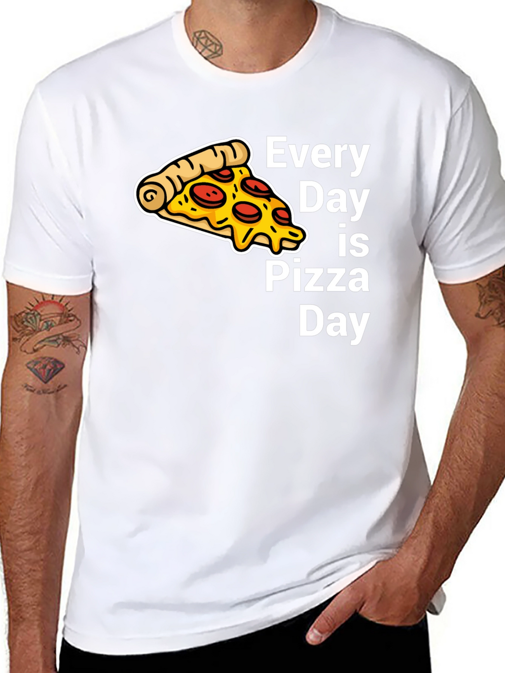 Every Day is Pizza Day Black T-Shirt