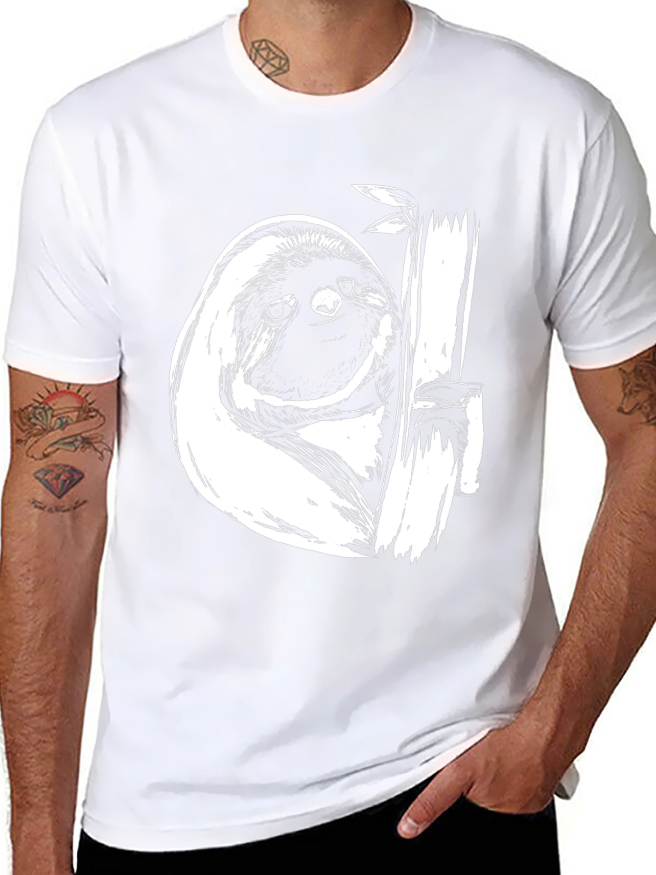 Sloth Graphic Tee - Relaxed Style