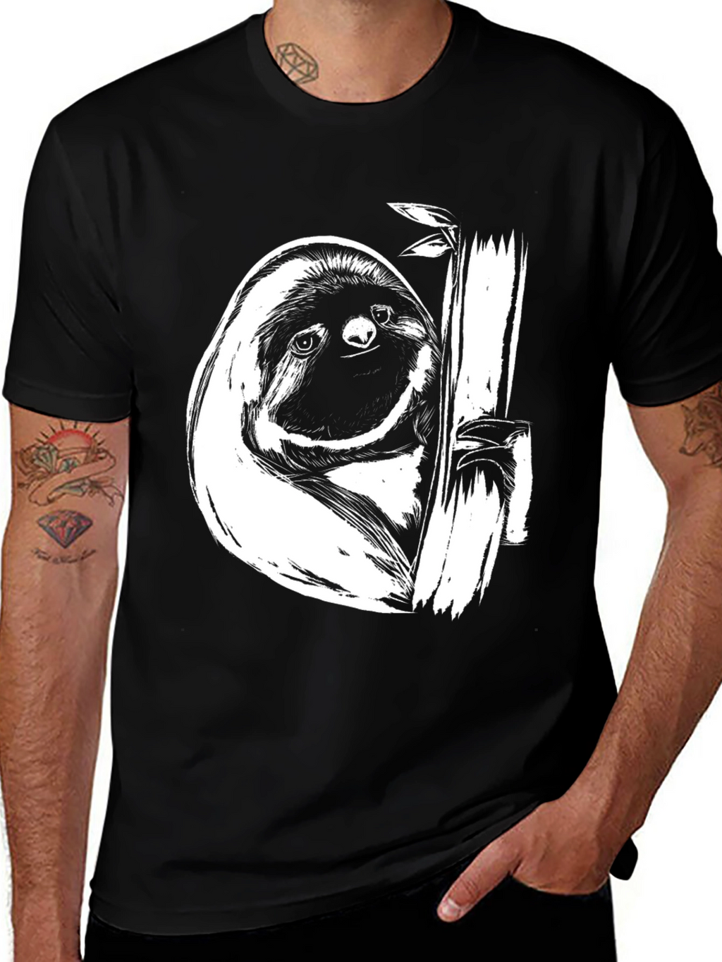 Sloth Graphic Tee - Relaxed Style