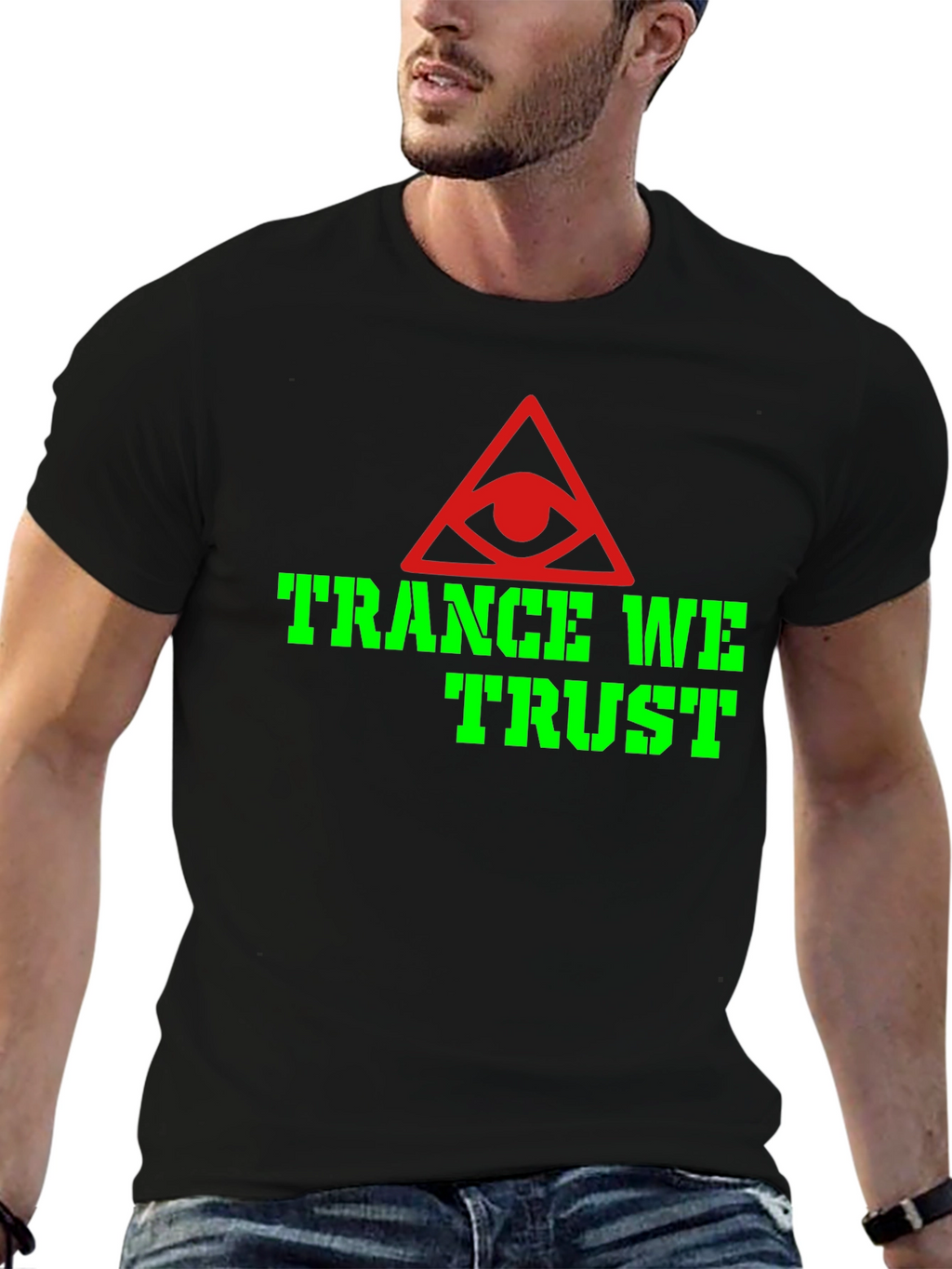 Trance We Trust Graphic T-Shirt - Black