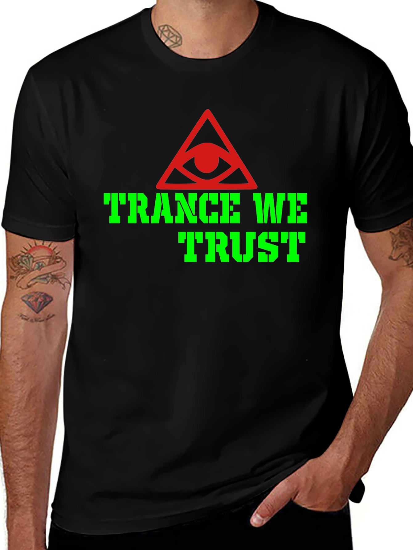 Trance We Trust Graphic T-Shirt - Black