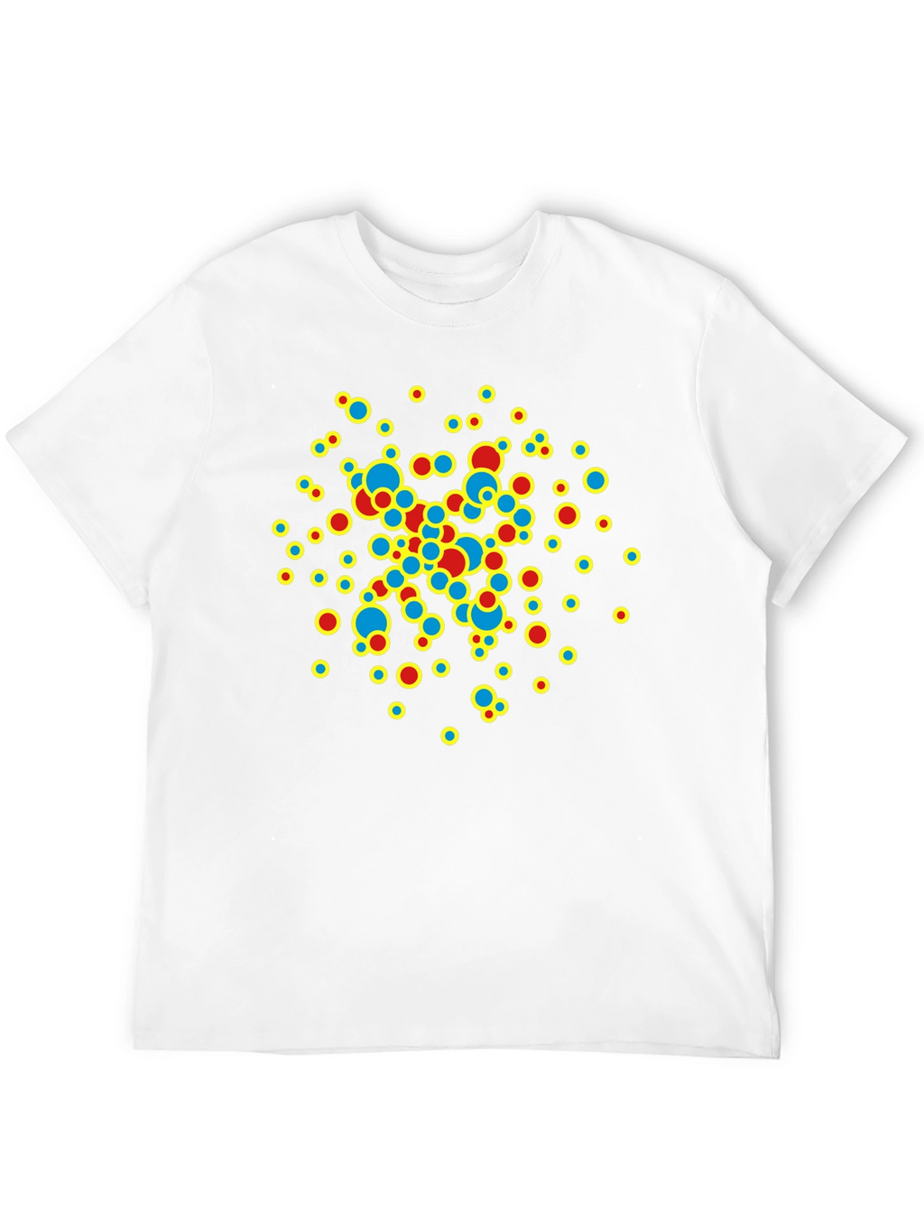 Abstract Circle Design Black T-Shirt