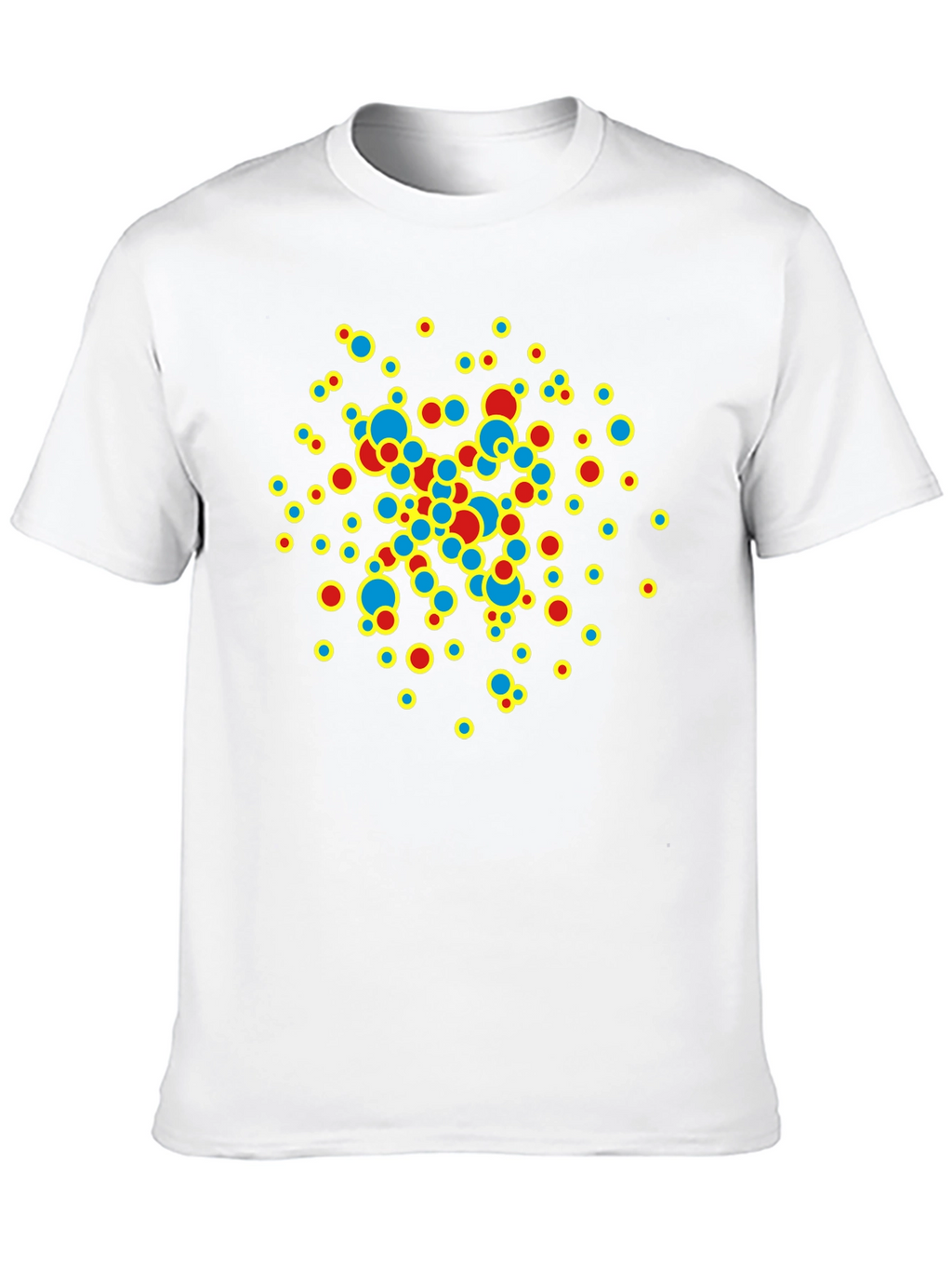 Abstract Circle Design Black T-Shirt