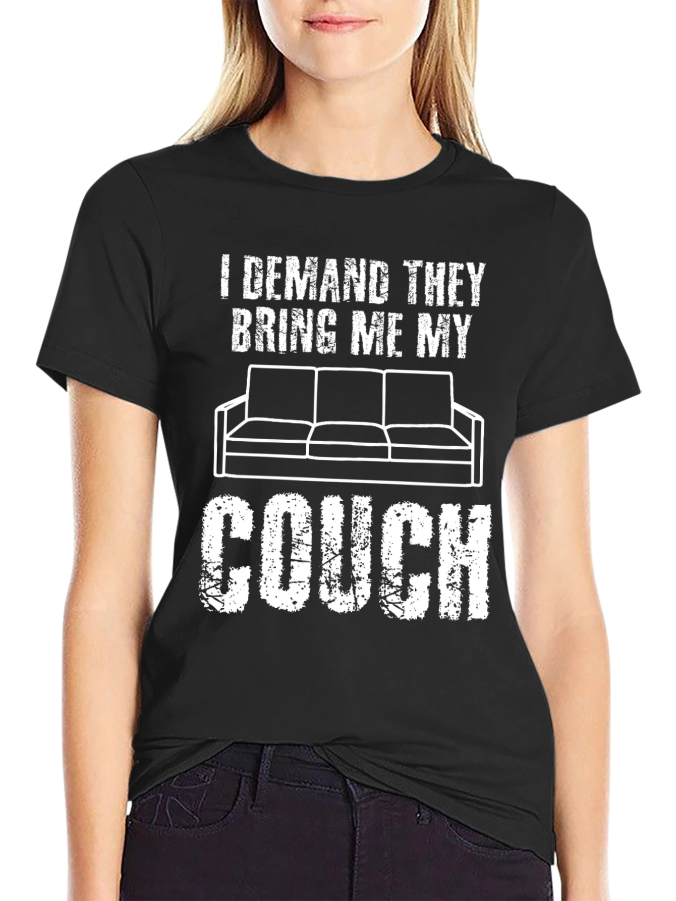 I Demand My Couch Graphic Tee - Comfort & Style