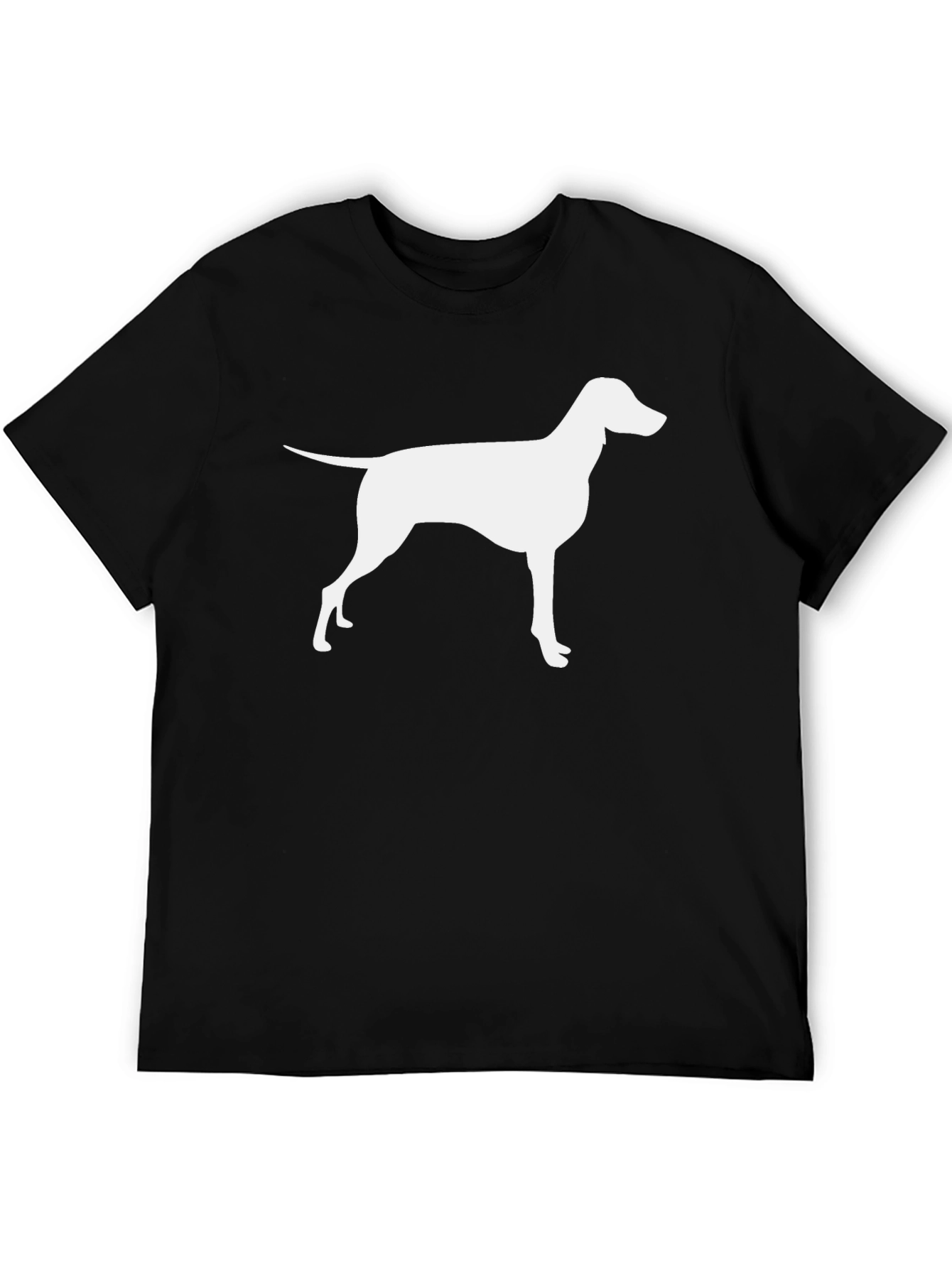 Dog Silhouette Graphic Black T-Shirt