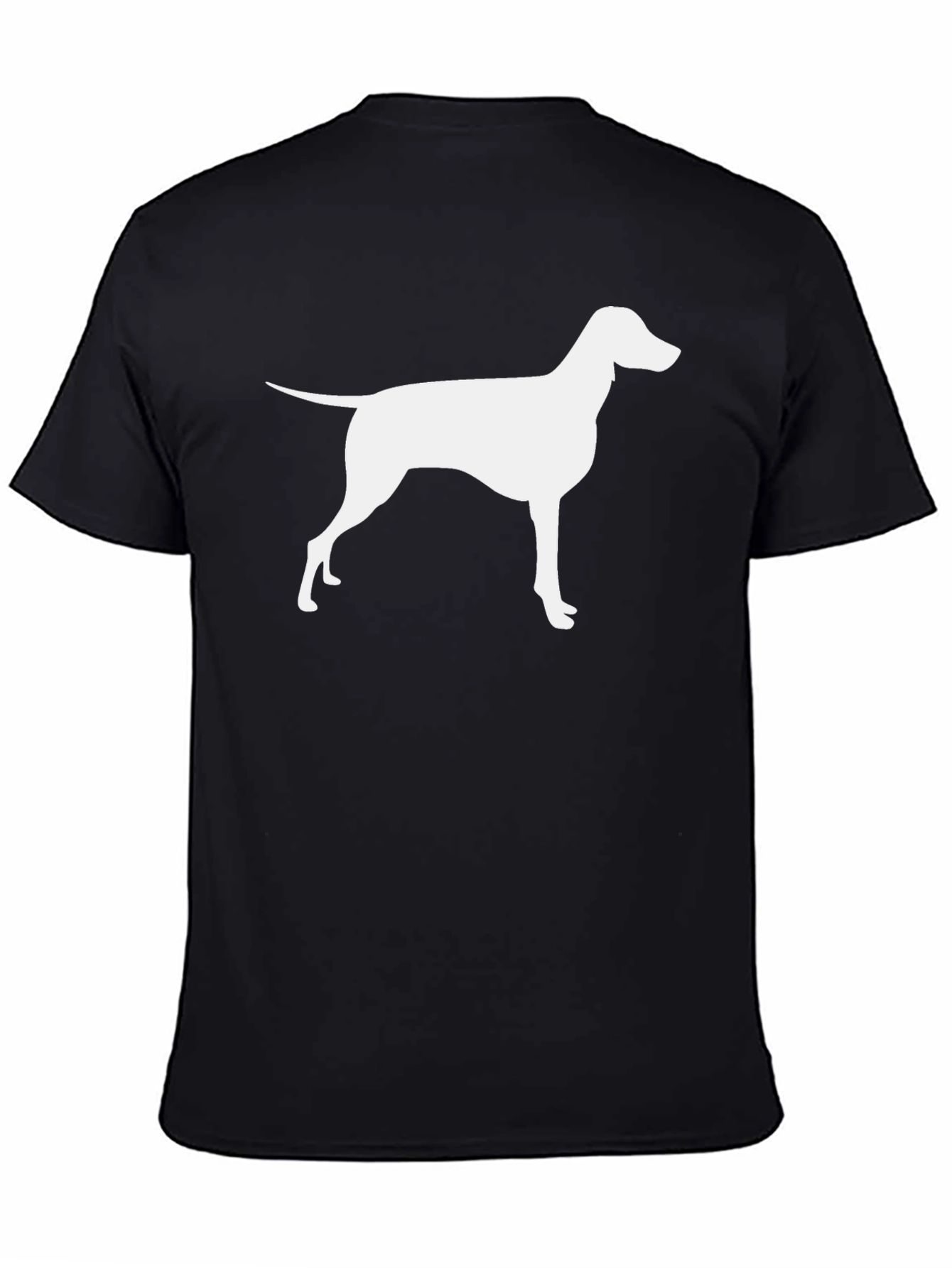 Dog Silhouette Graphic Black T-Shirt
