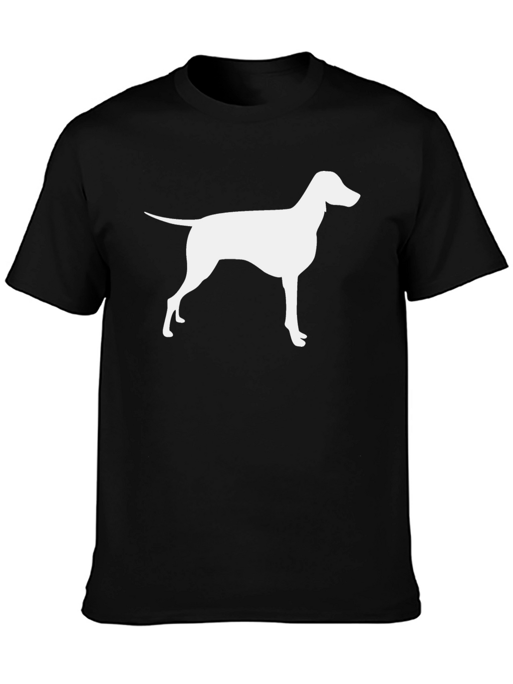 Dog Silhouette Graphic Black T-Shirt