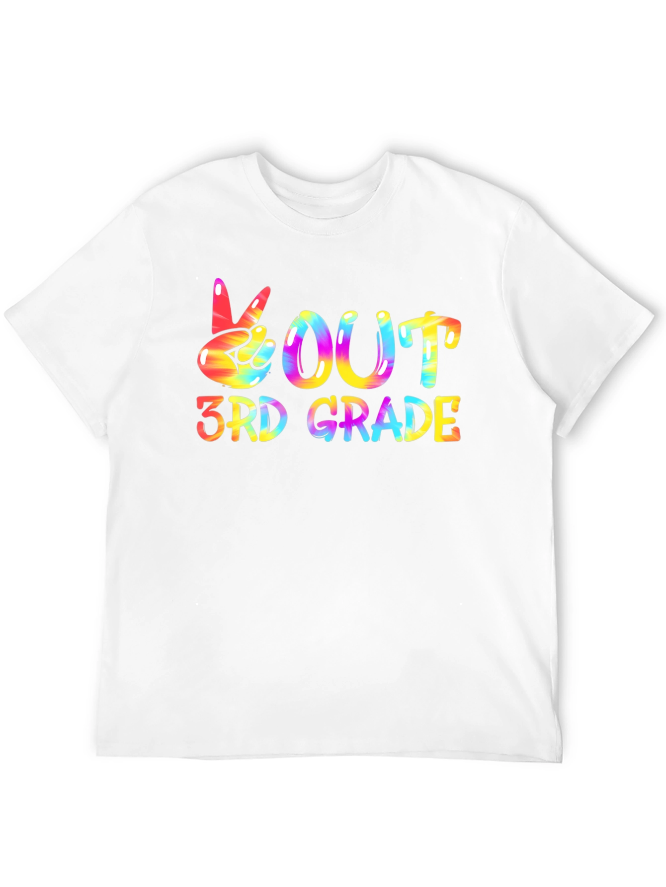 Peace Out 3rd Grade Black T-Shirt
