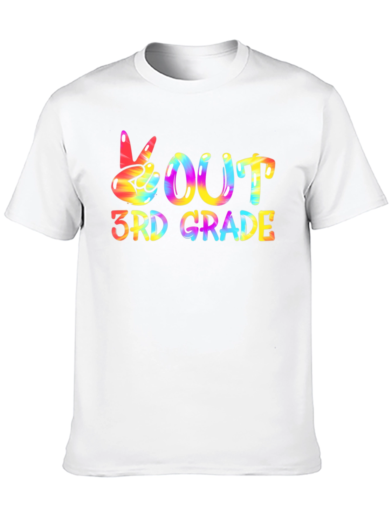 Peace Out 3rd Grade Black T-Shirt