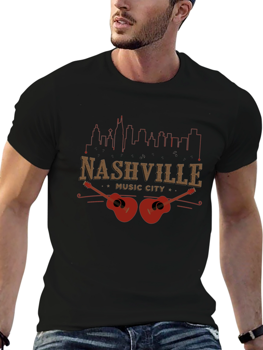Nashville Music City Graphic T-Shirt