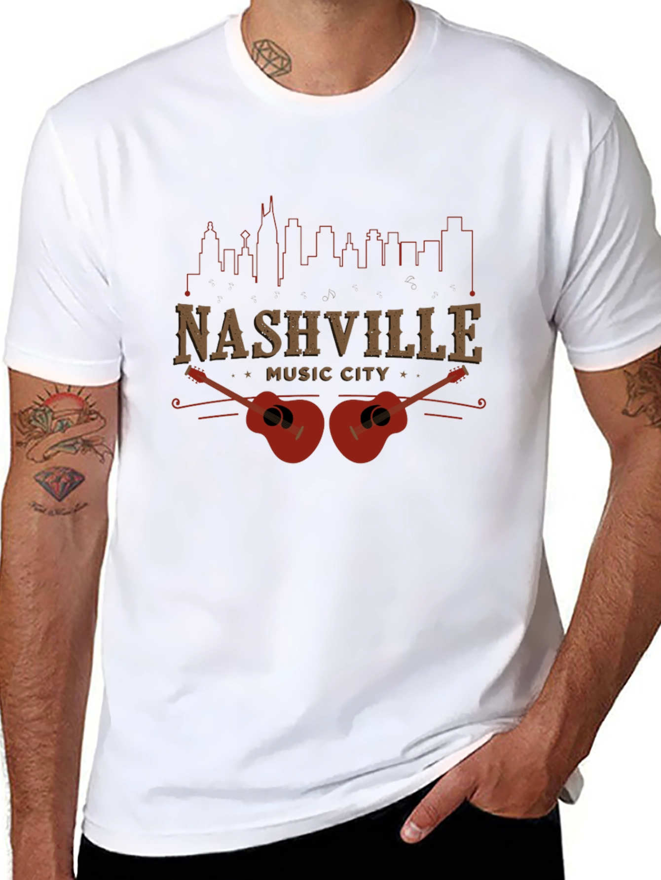 Nashville Music City Graphic T-Shirt