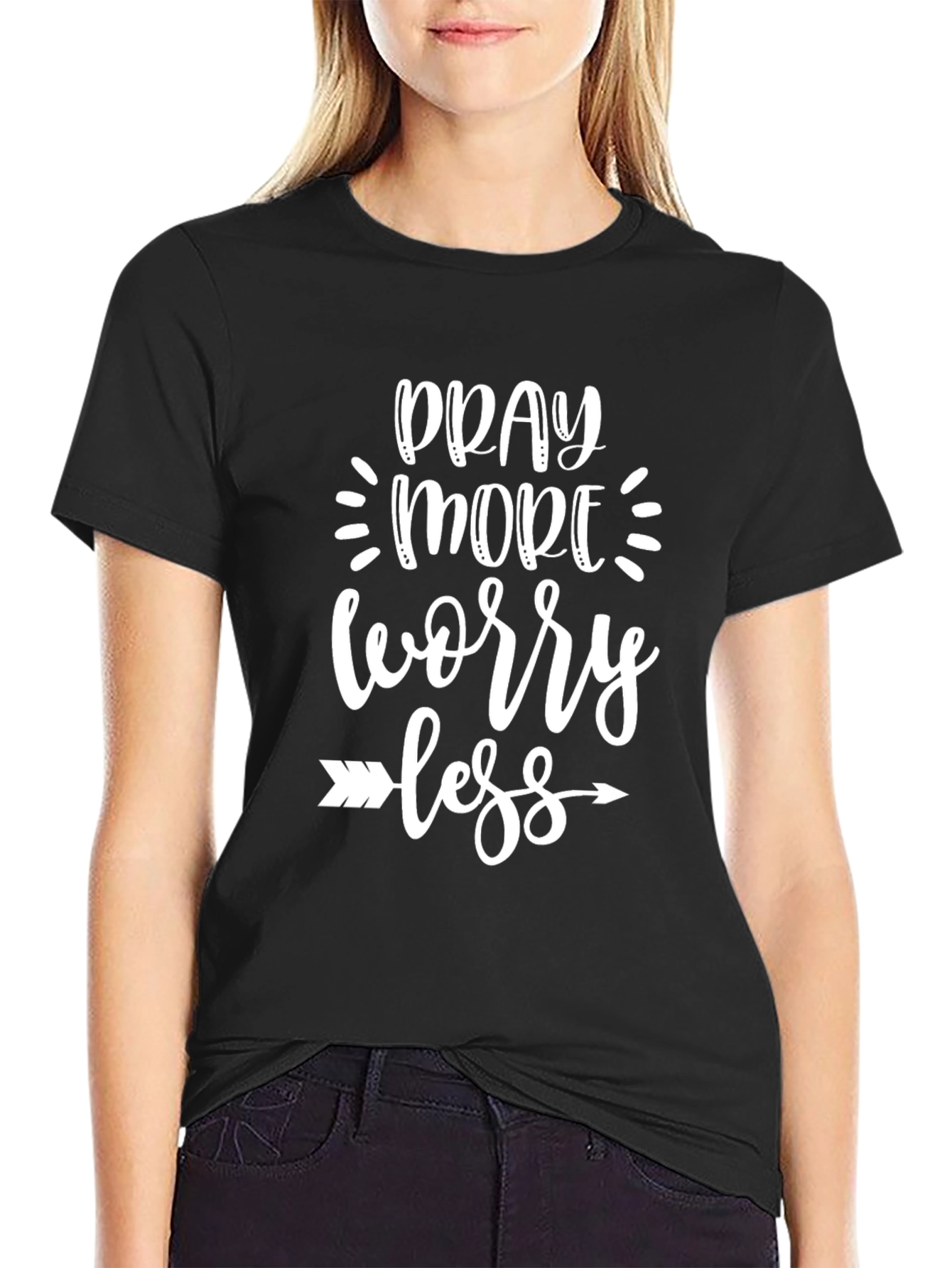 Pray More Worry Less Graphic Tee