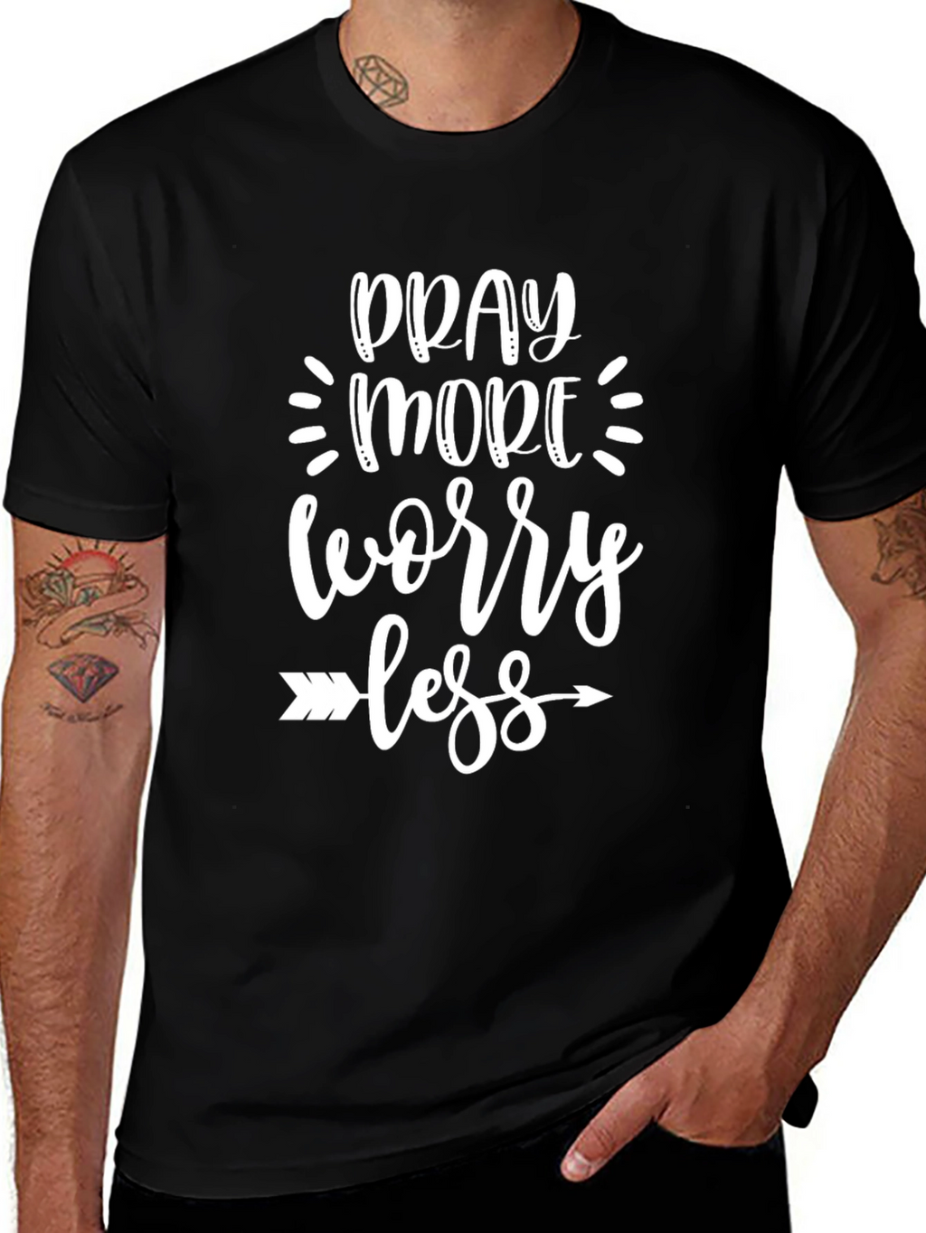Pray More Worry Less Graphic Tee