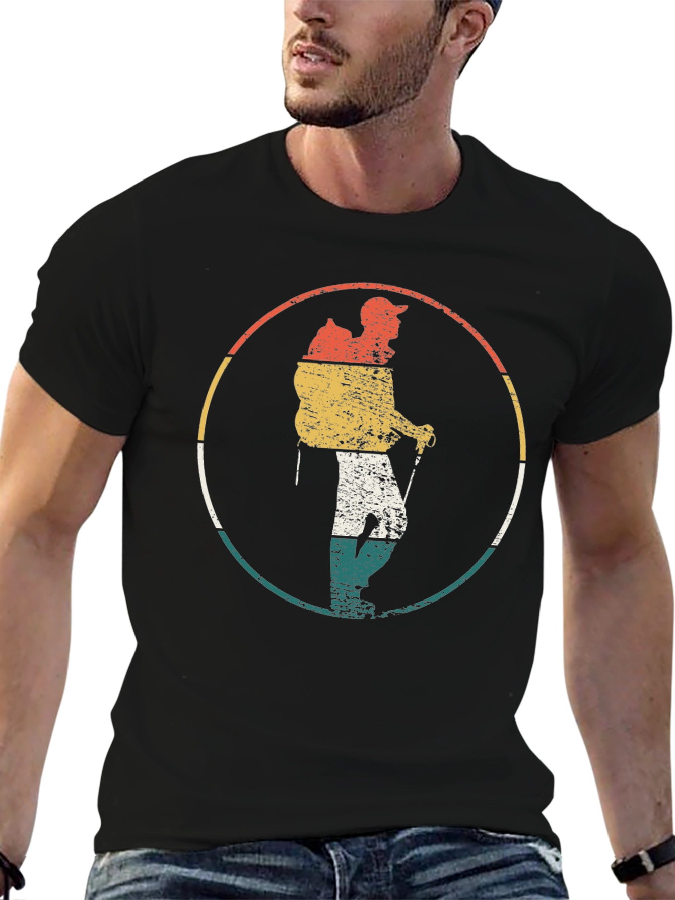 Retro Hiker Graphic Tee - Adventure Ready