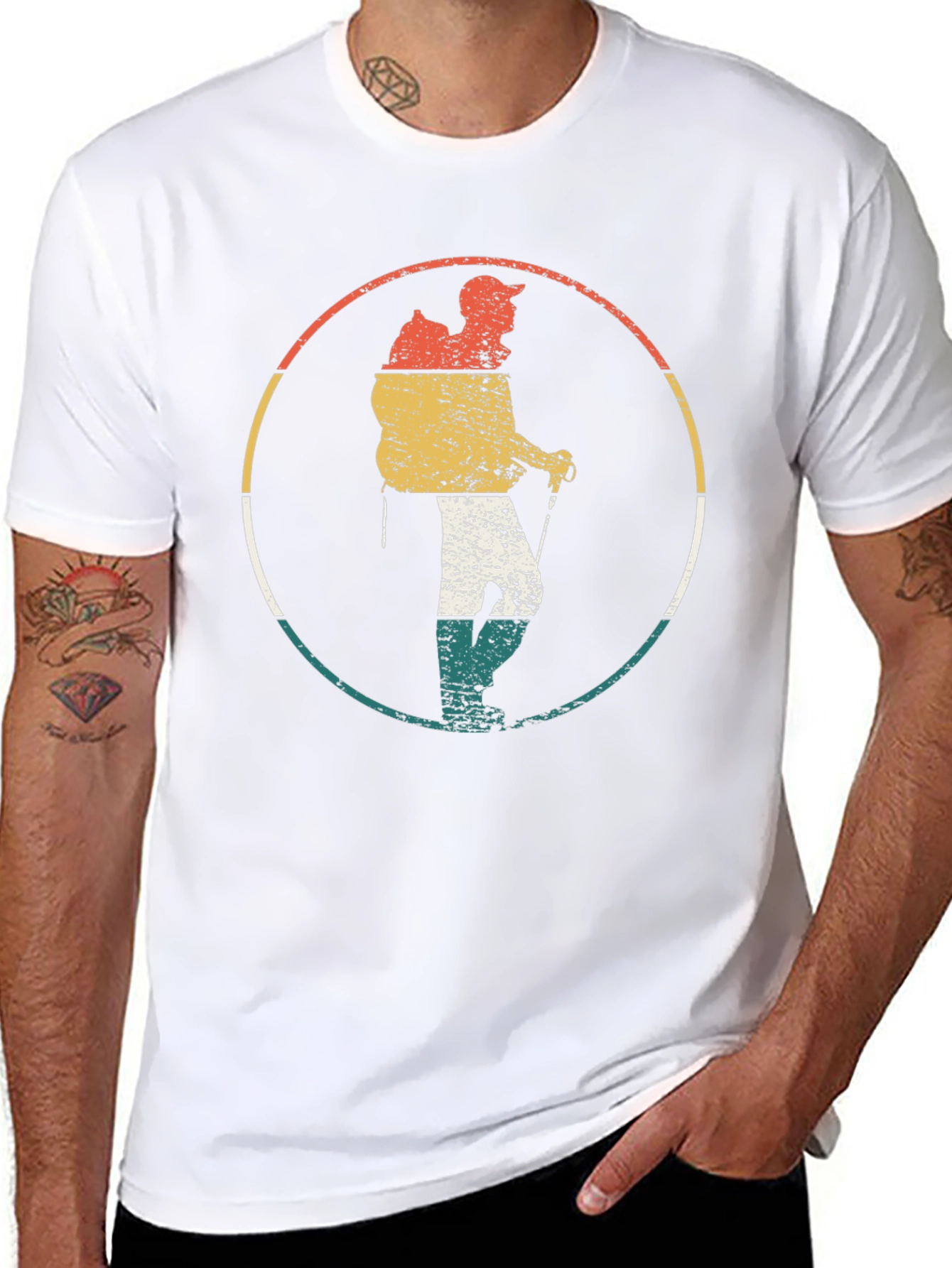 Retro Hiker Graphic Tee - Adventure Ready