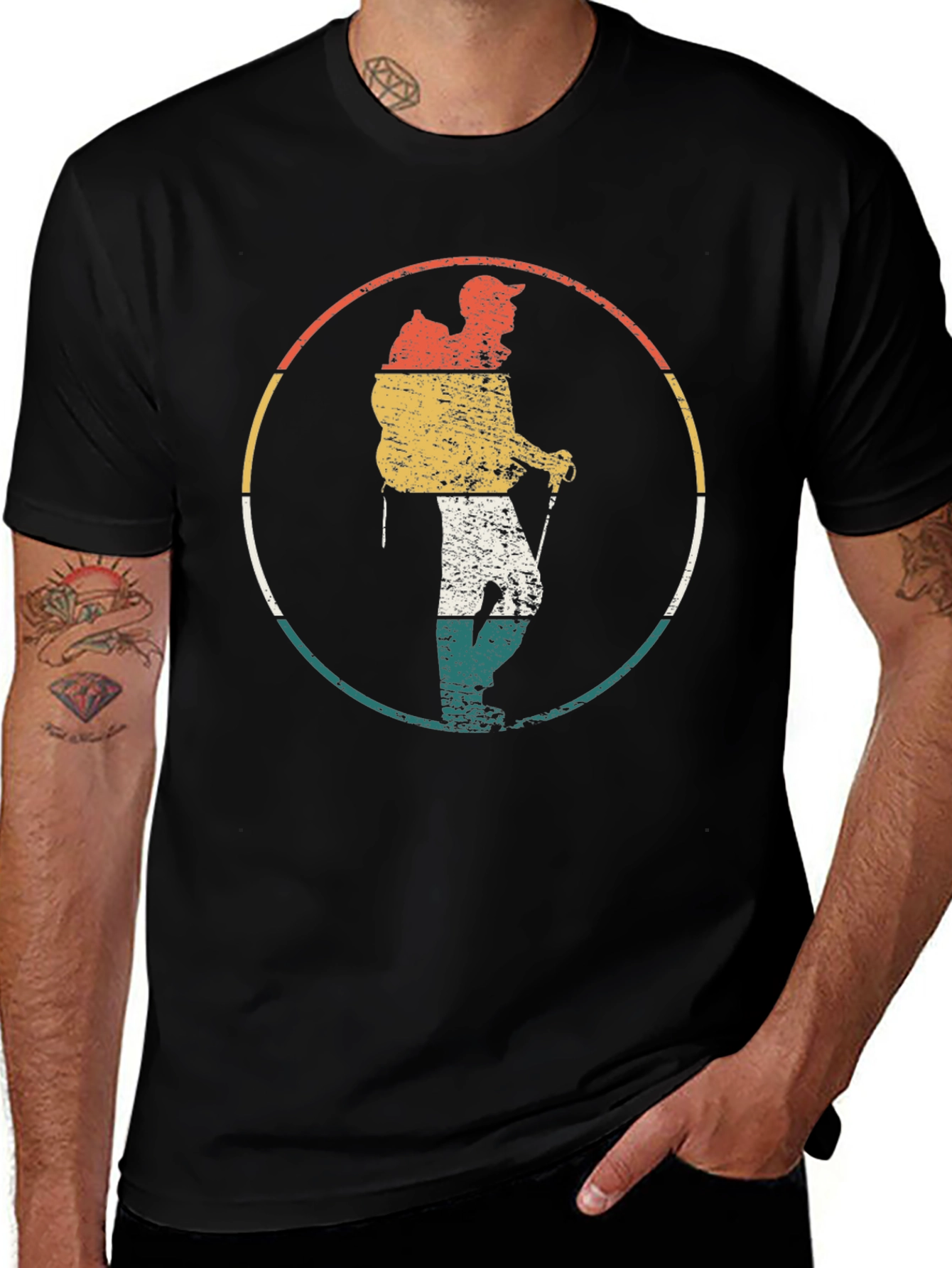 Retro Hiker Graphic Tee - Adventure Ready