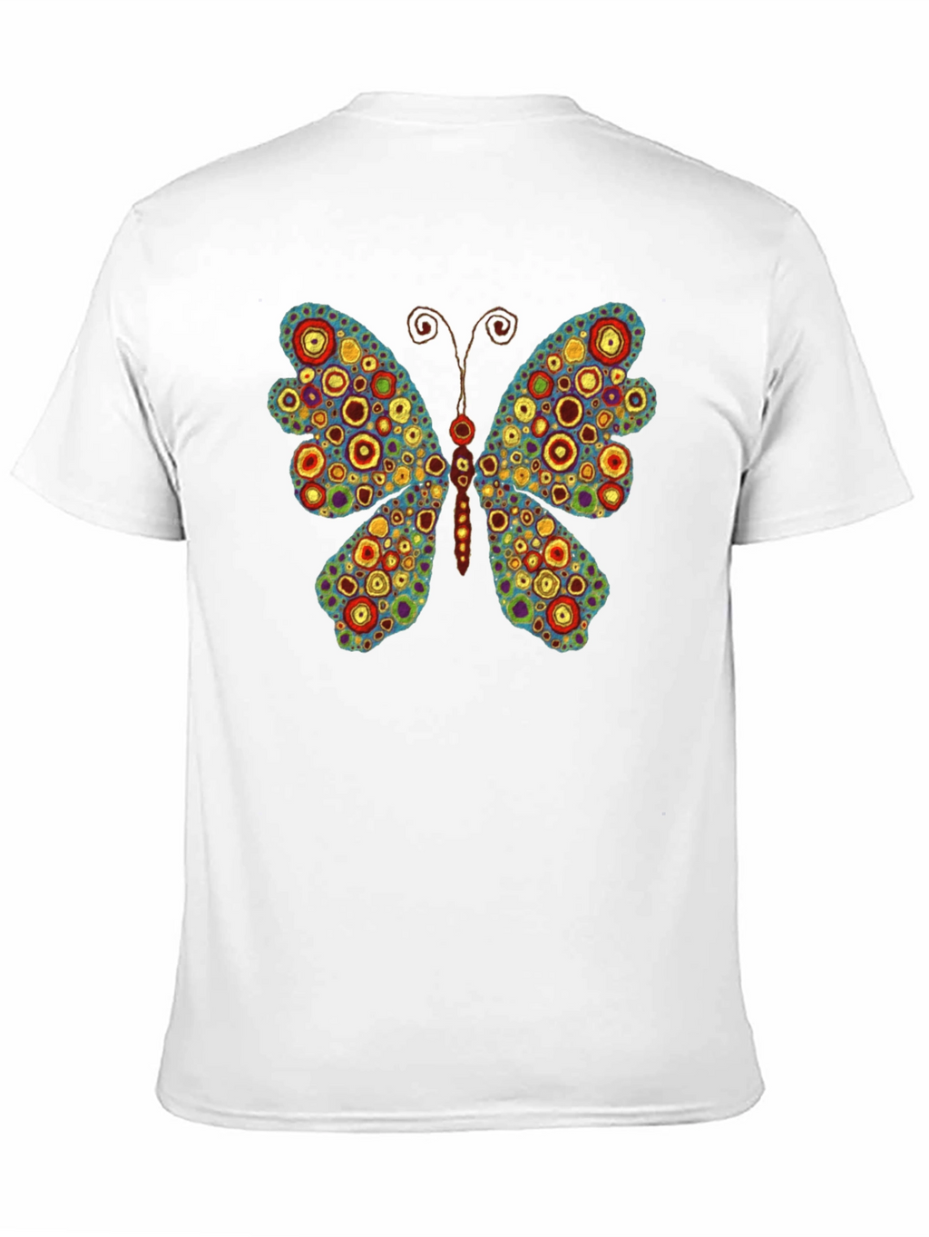 Butterfly Art Print Black T-Shirt