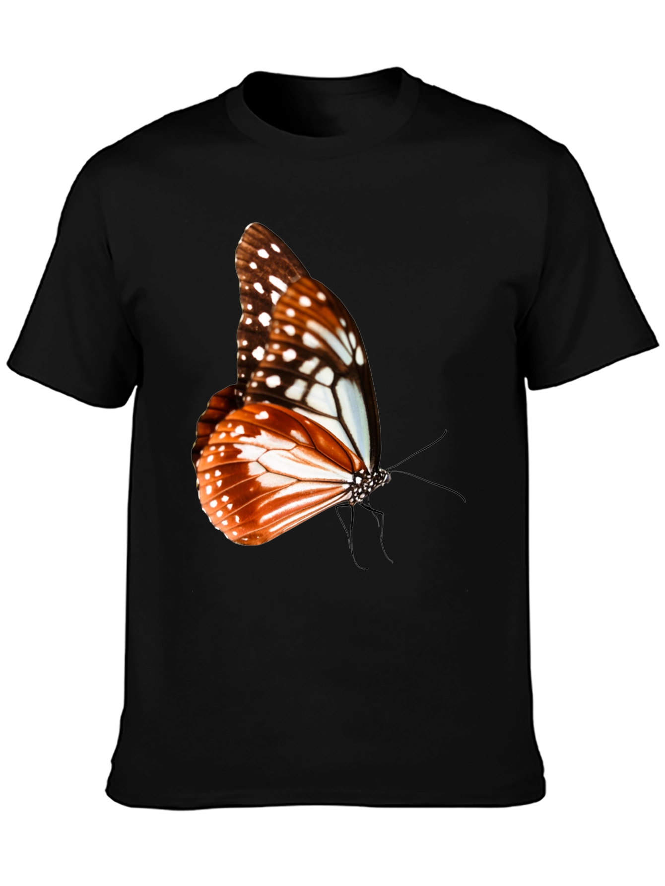 Butterfly Graphic Tee - Stylish Mens Black T-Shirt