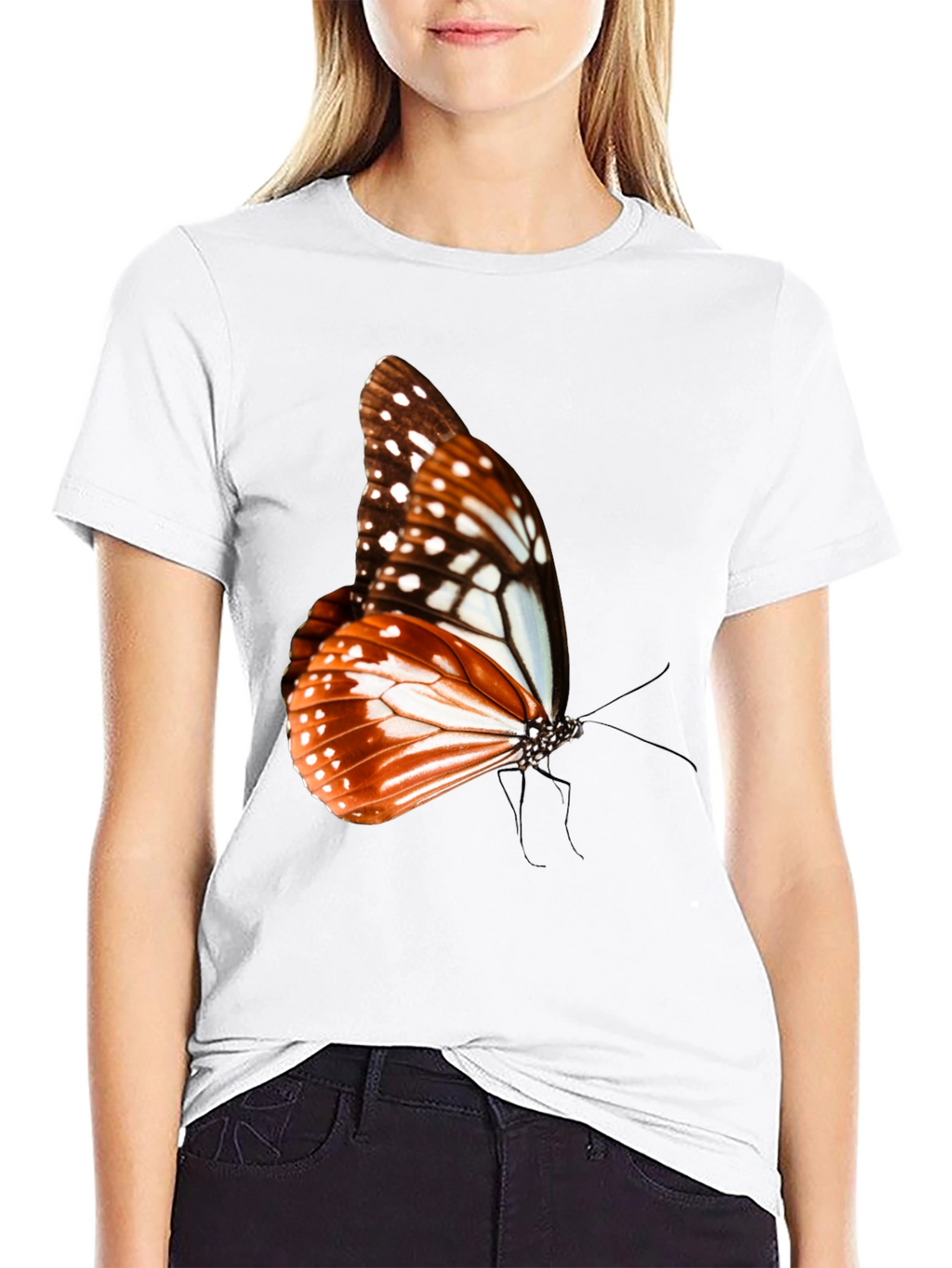 Butterfly Graphic Tee - Stylish Mens Black T-Shirt