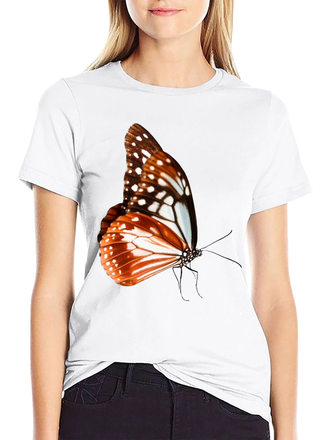 Butterfly Graphic Tee - Stylish Mens Black T-Shirt