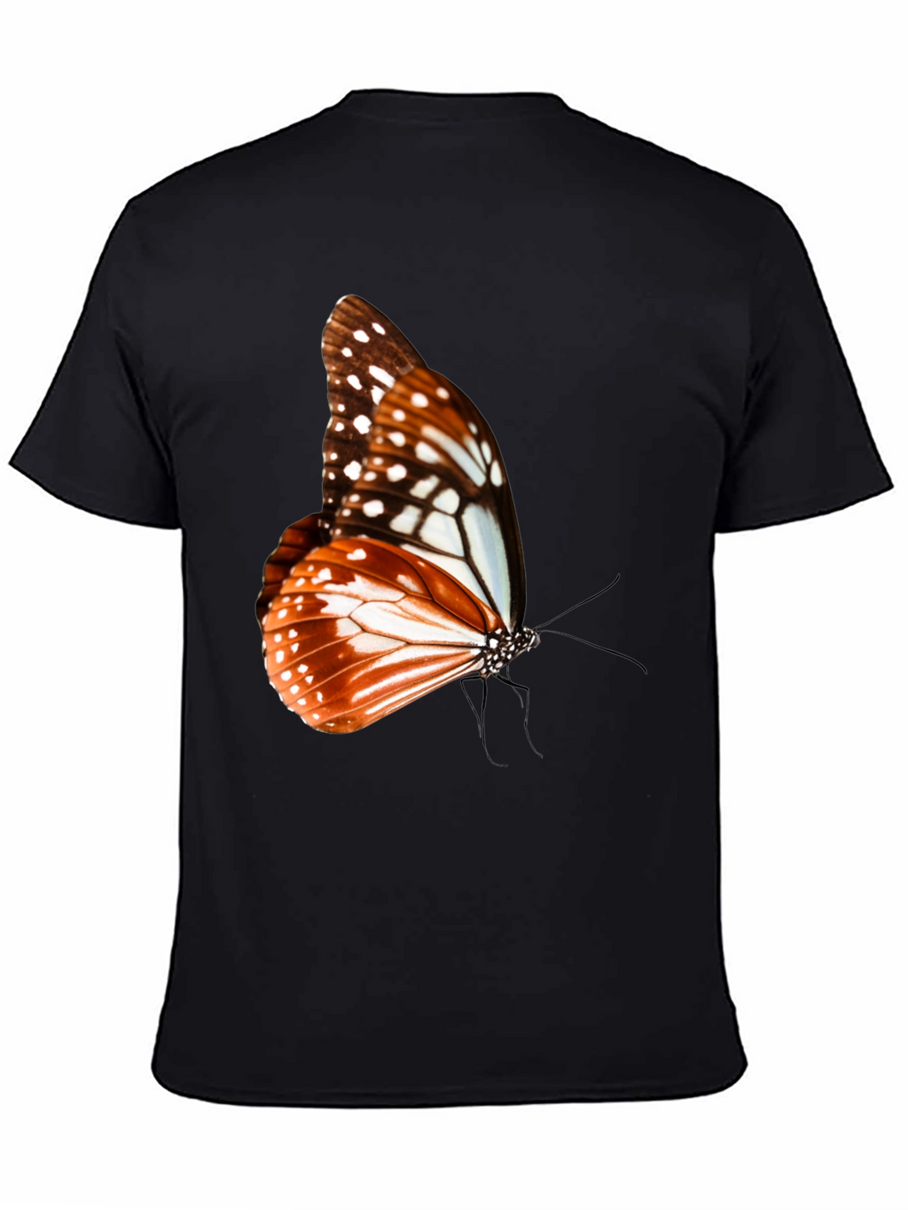 Butterfly Graphic Tee - Stylish Mens Black T-Shirt
